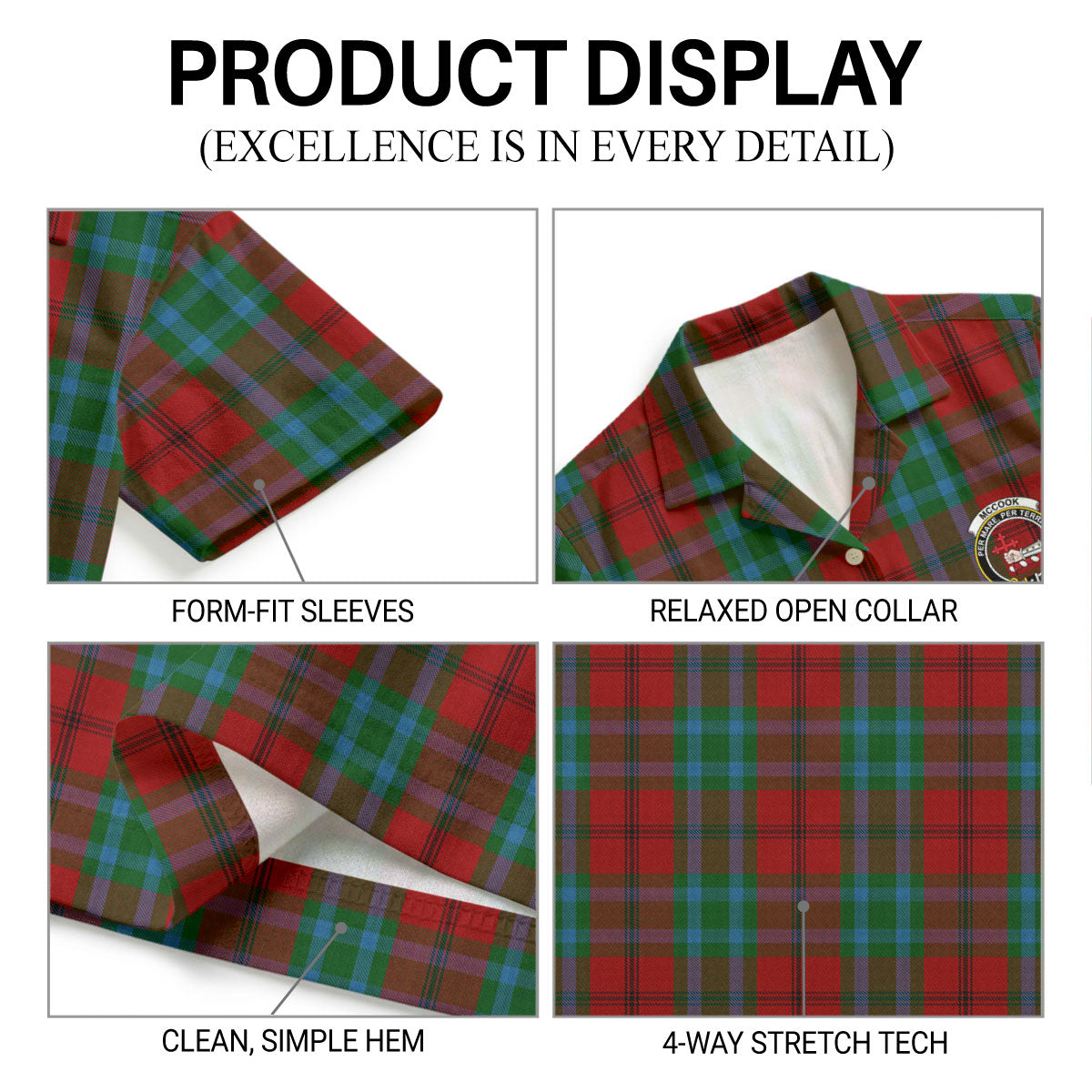 McCook Tartan Crest Hawaiian Shirt