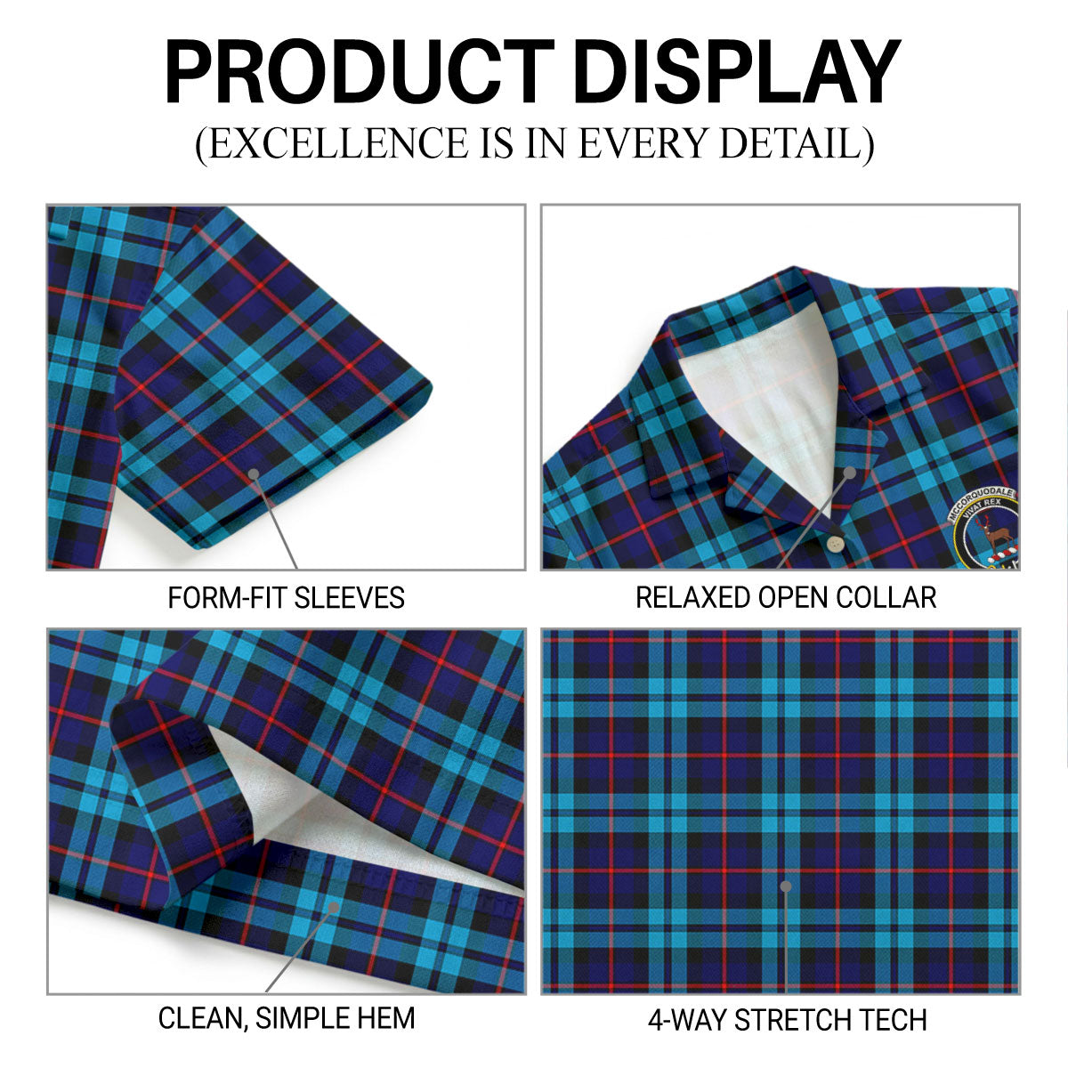 McCorquodale Tartan Crest Hawaiian Shirt