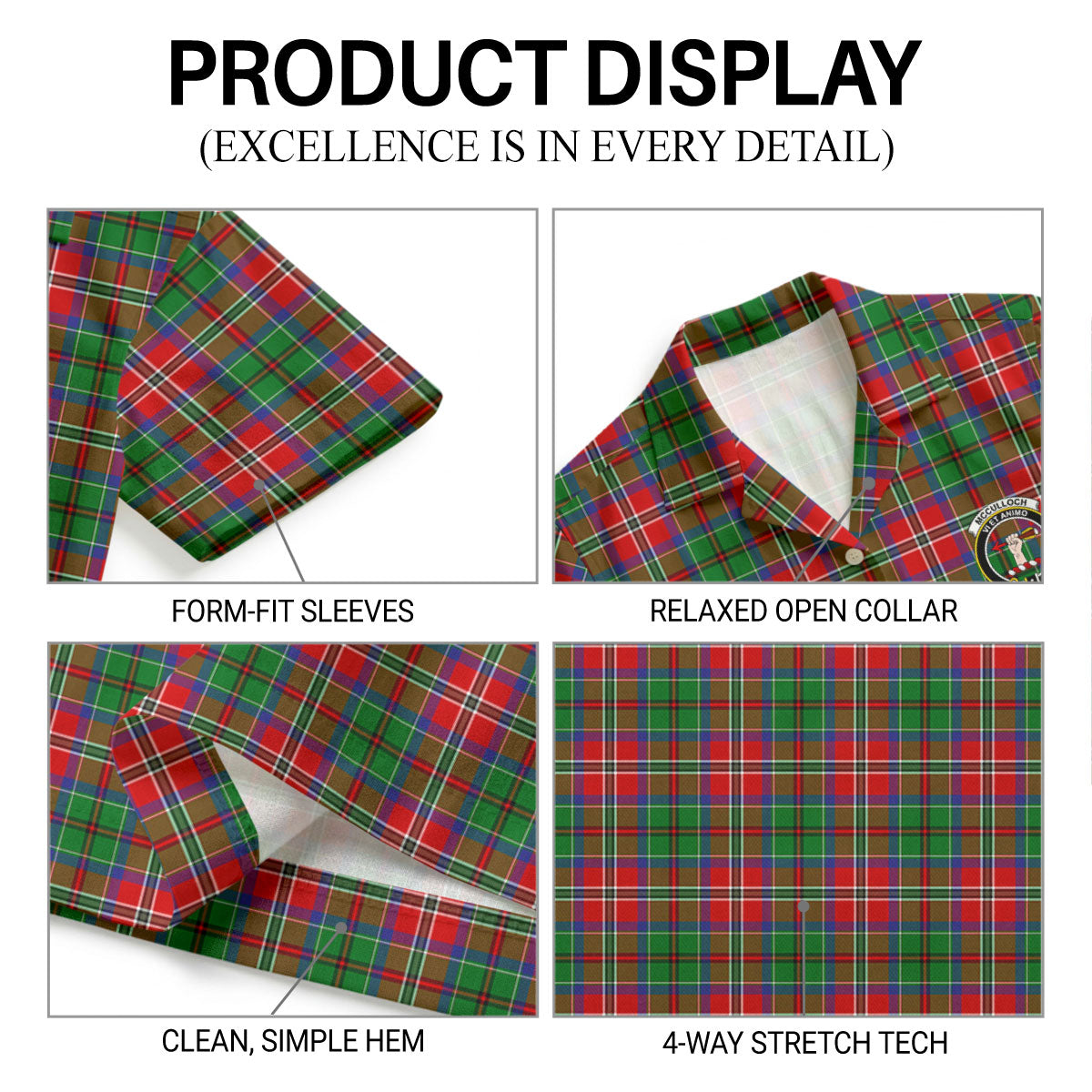 McCulloch Tartan Crest Hawaiian Shirt