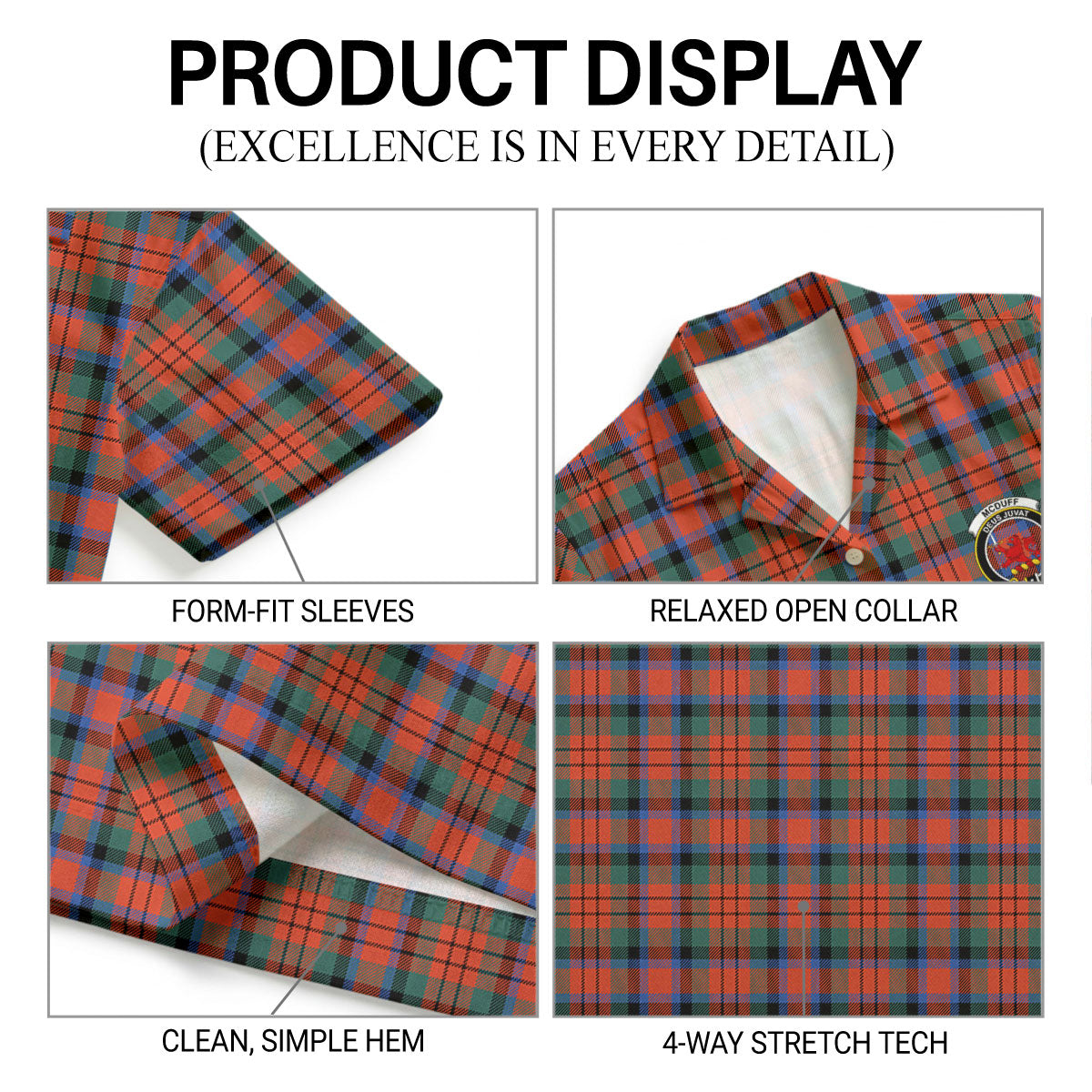 McDuff Ancient Tartan Crest Hawaiian Shirt