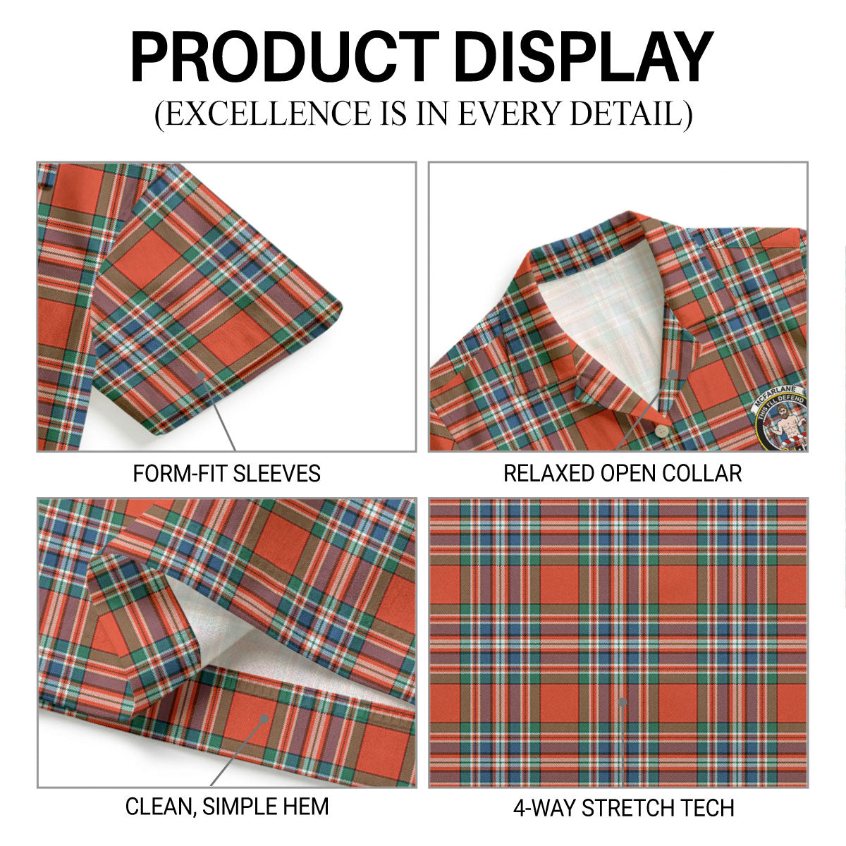 McFarlane Ancient Tartan Crest Hawaiian Shirt