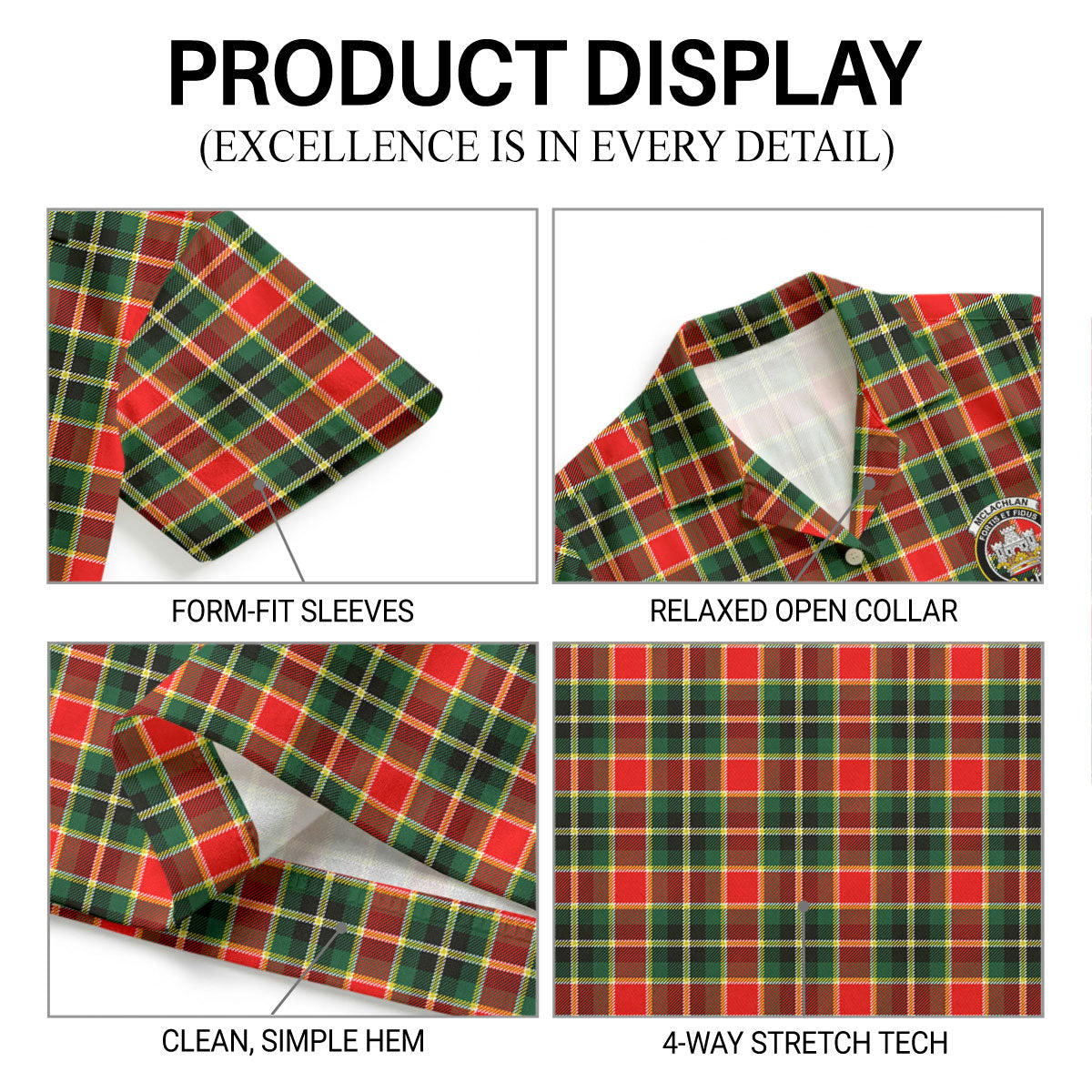 McLachlan Hunting Modern Tartan Crest Hawaiian Shirt