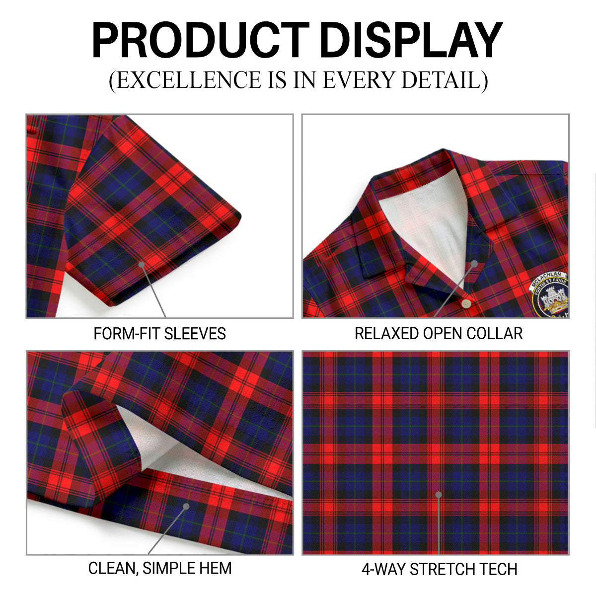 McLachlan Modern Tartan Crest Hawaiian Shirt