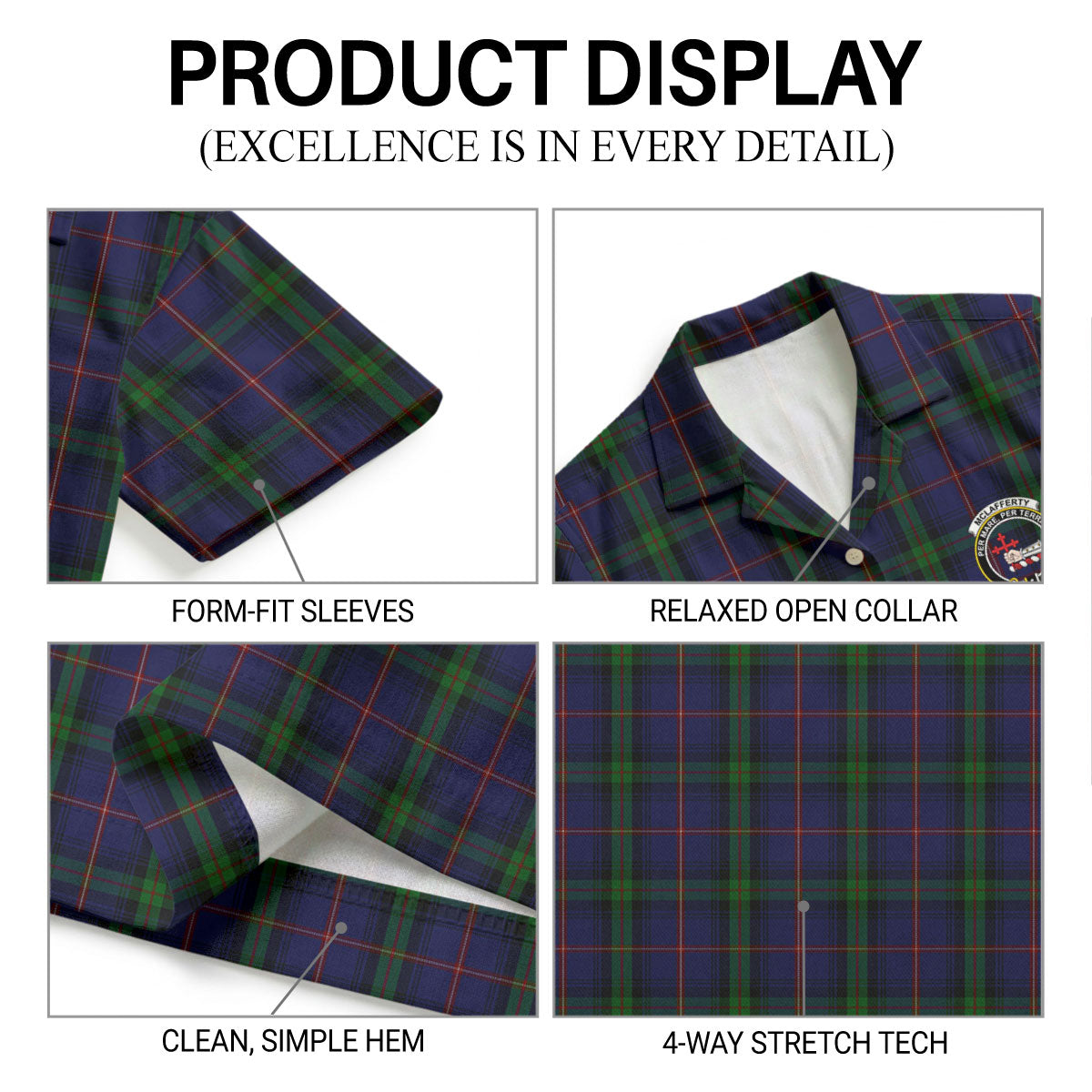 McLafferty Tartan Crest Hawaiian Shirt