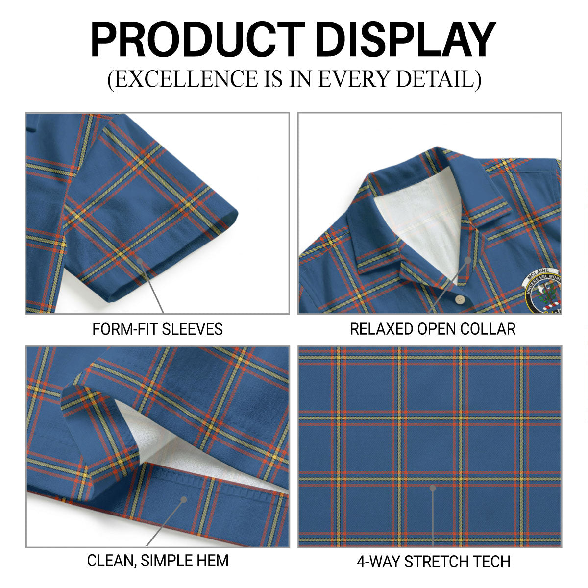 McLaine of Loch Buie Hunting Ancient Tartan Crest Hawaiian Shirt