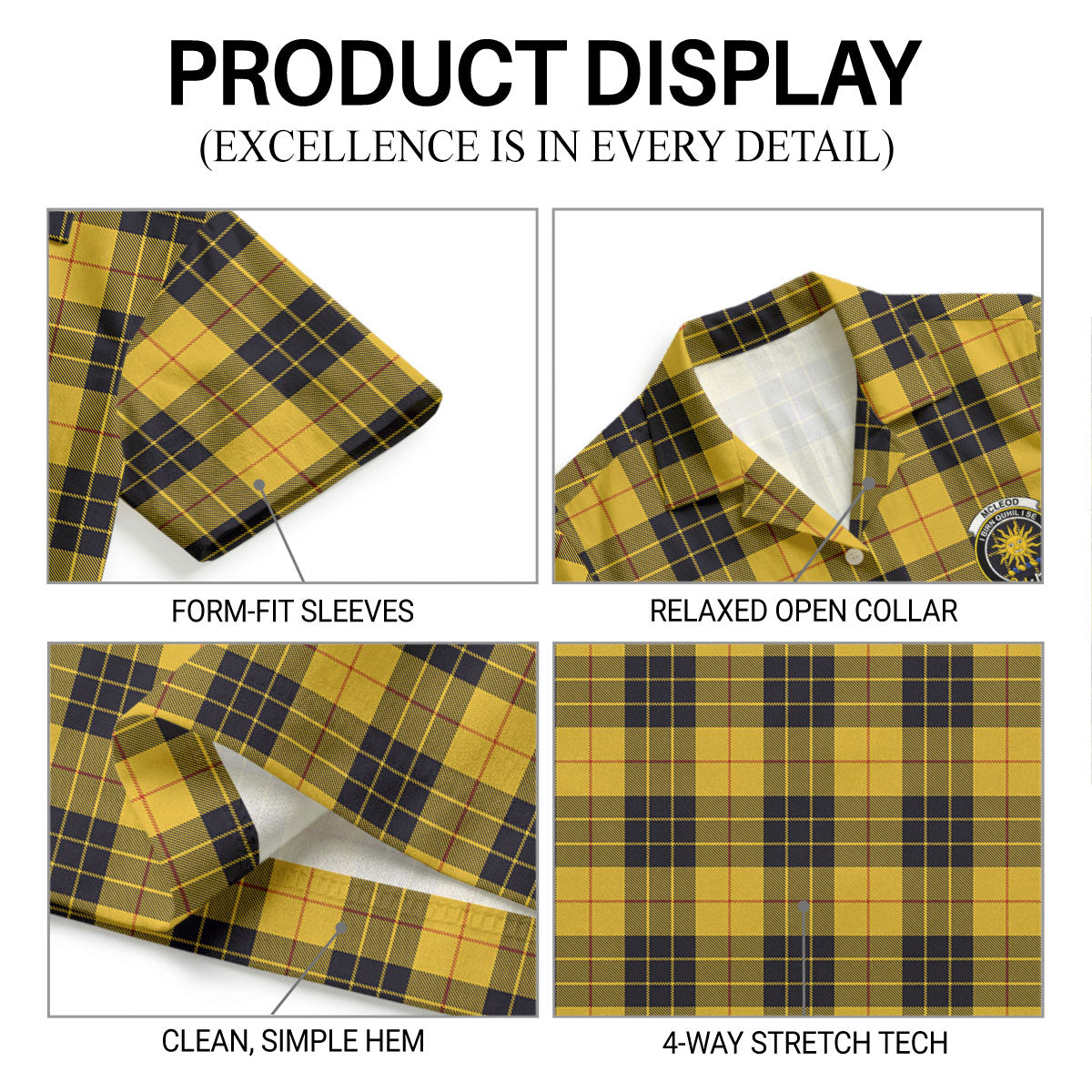 McLeod of Lewis Ancient Tartan Crest Hawaiian Shirt