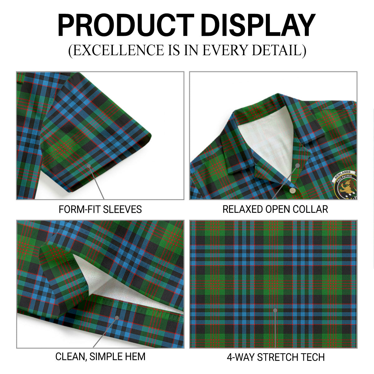 Newlands Tartan Crest Hawaiian Shirt