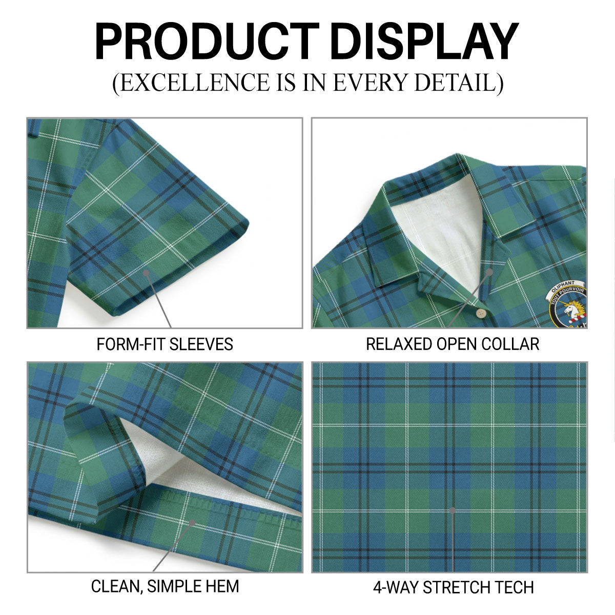 Oliphant Ancient Tartan Crest Hawaiian Shirt
