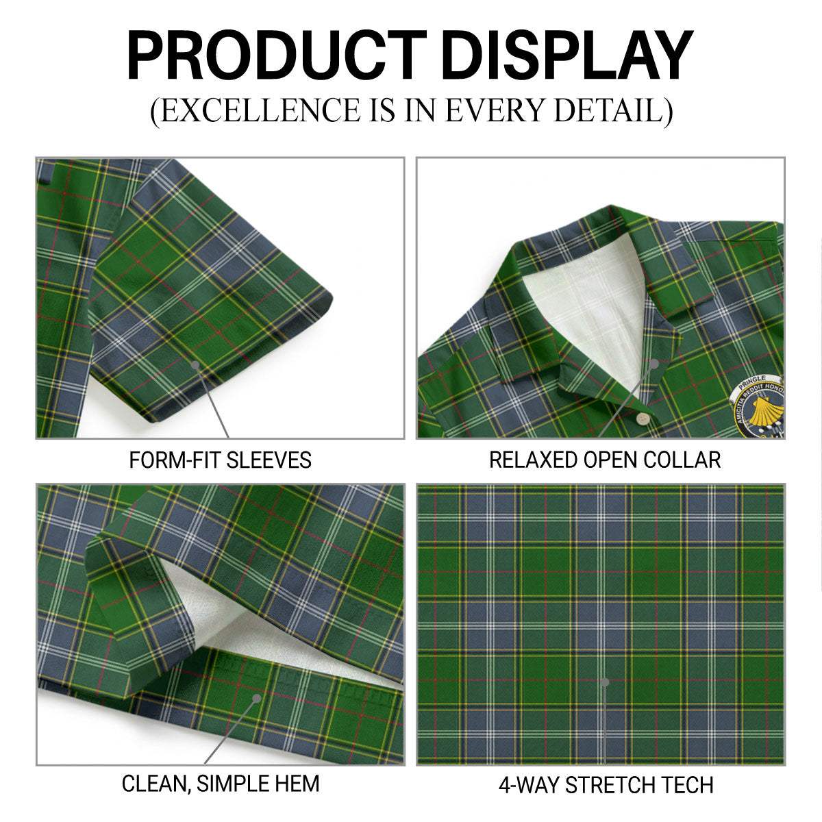 Pringle Tartan Crest Hawaiian Shirt