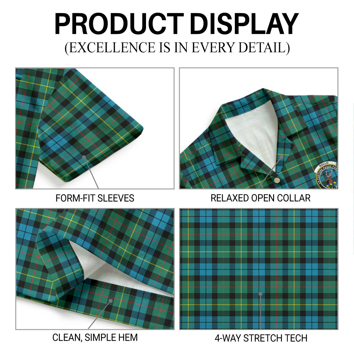 Rollo Ancient Tartan Crest Hawaiian Shirt