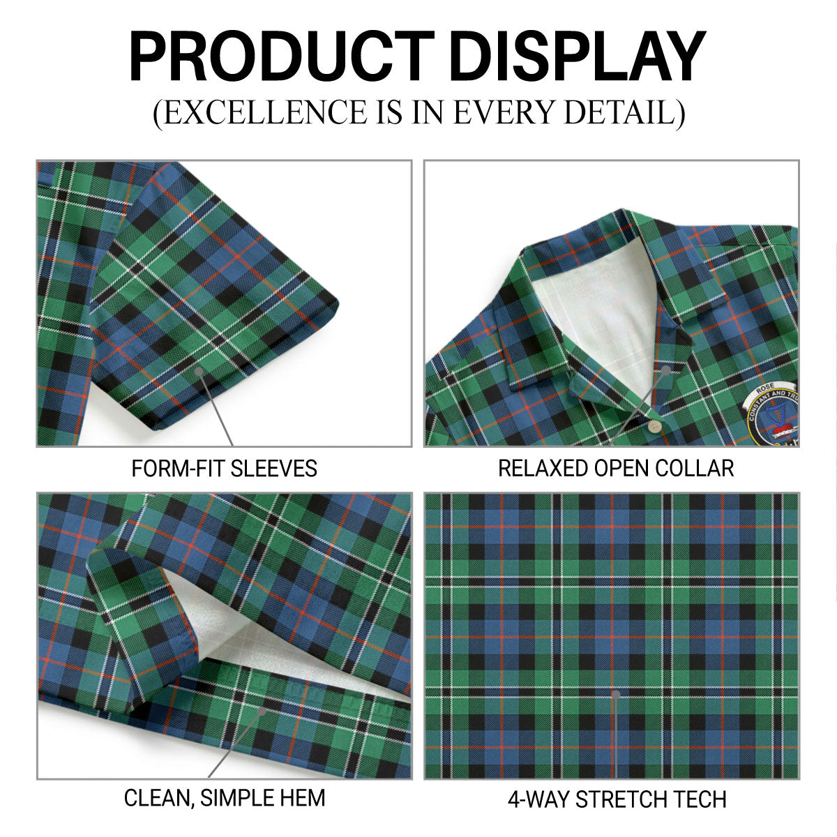Rose Hunting Ancient Tartan Crest Hawaiian Shirt