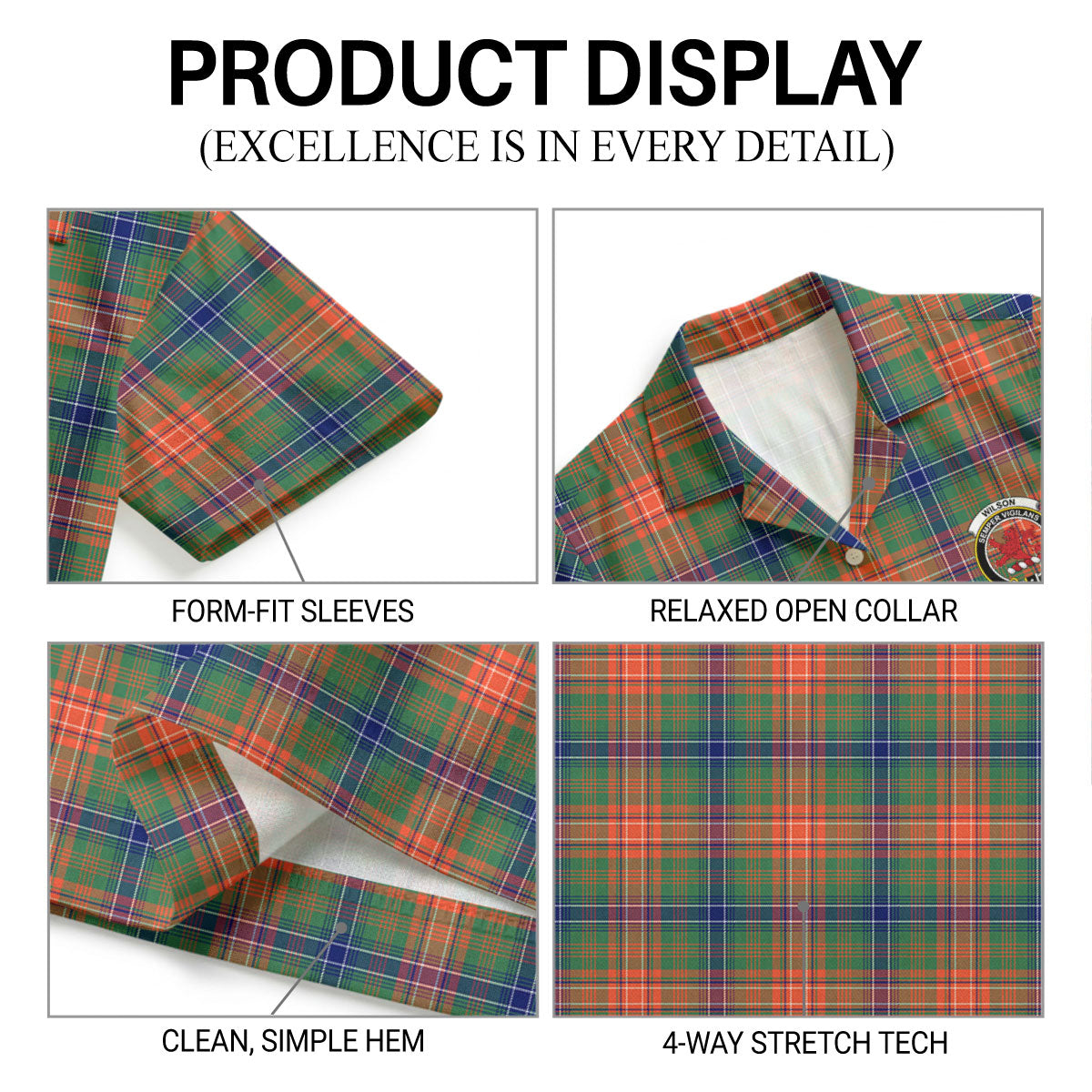 Wilson Ancient Tartan Crest Hawaiian Shirt