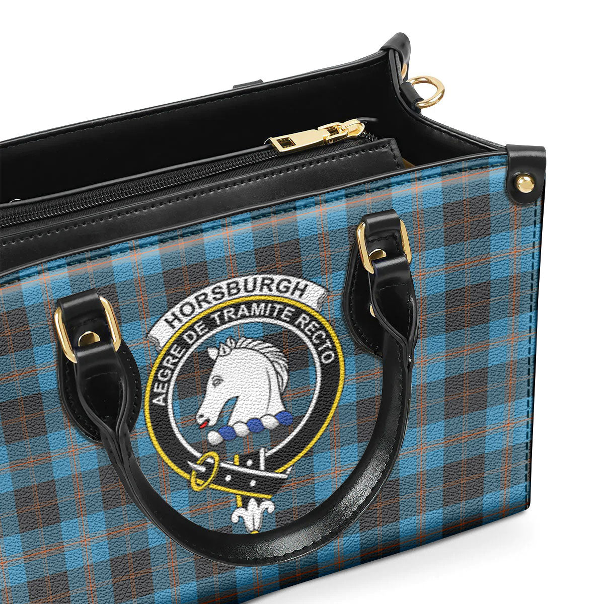 Horsburgh Tartan Crest Leather Handbag