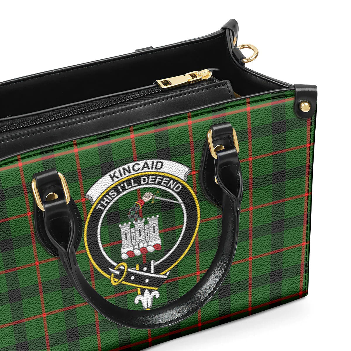 Kincaid Tartan Crest Leather Handbag