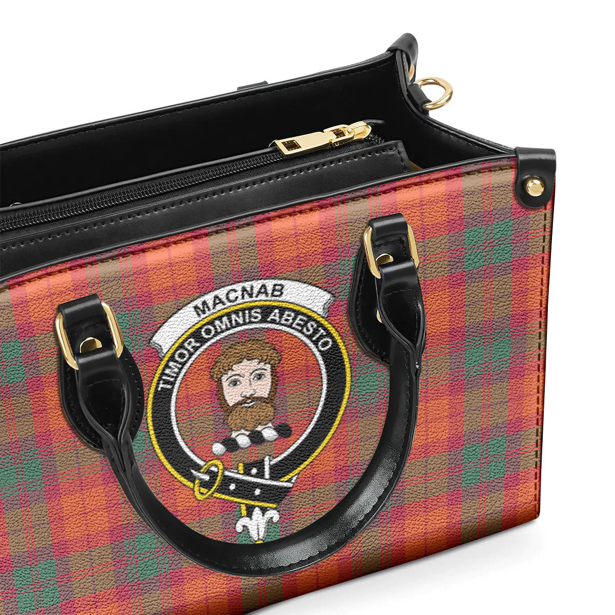 MacNab Ancient Tartan Crest Leather Handbag