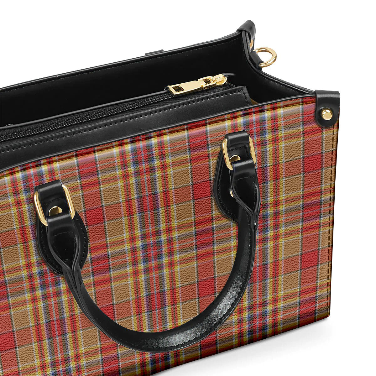 McGlashan Tartan Crest Leather Handbag