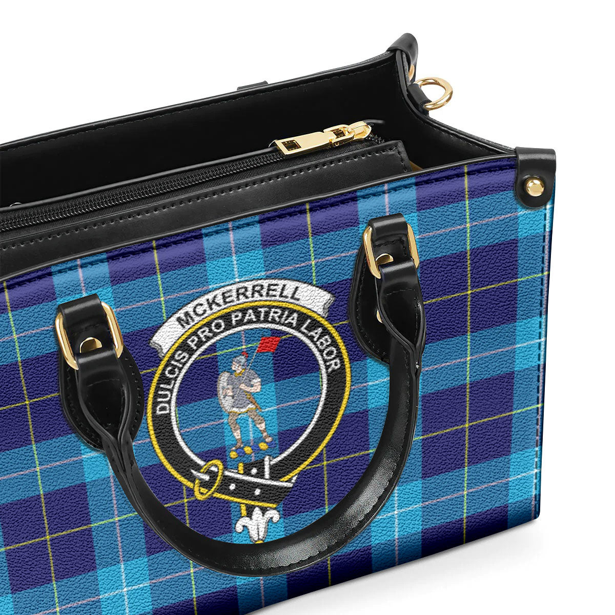 McKerrell Tartan Crest Leather Handbag