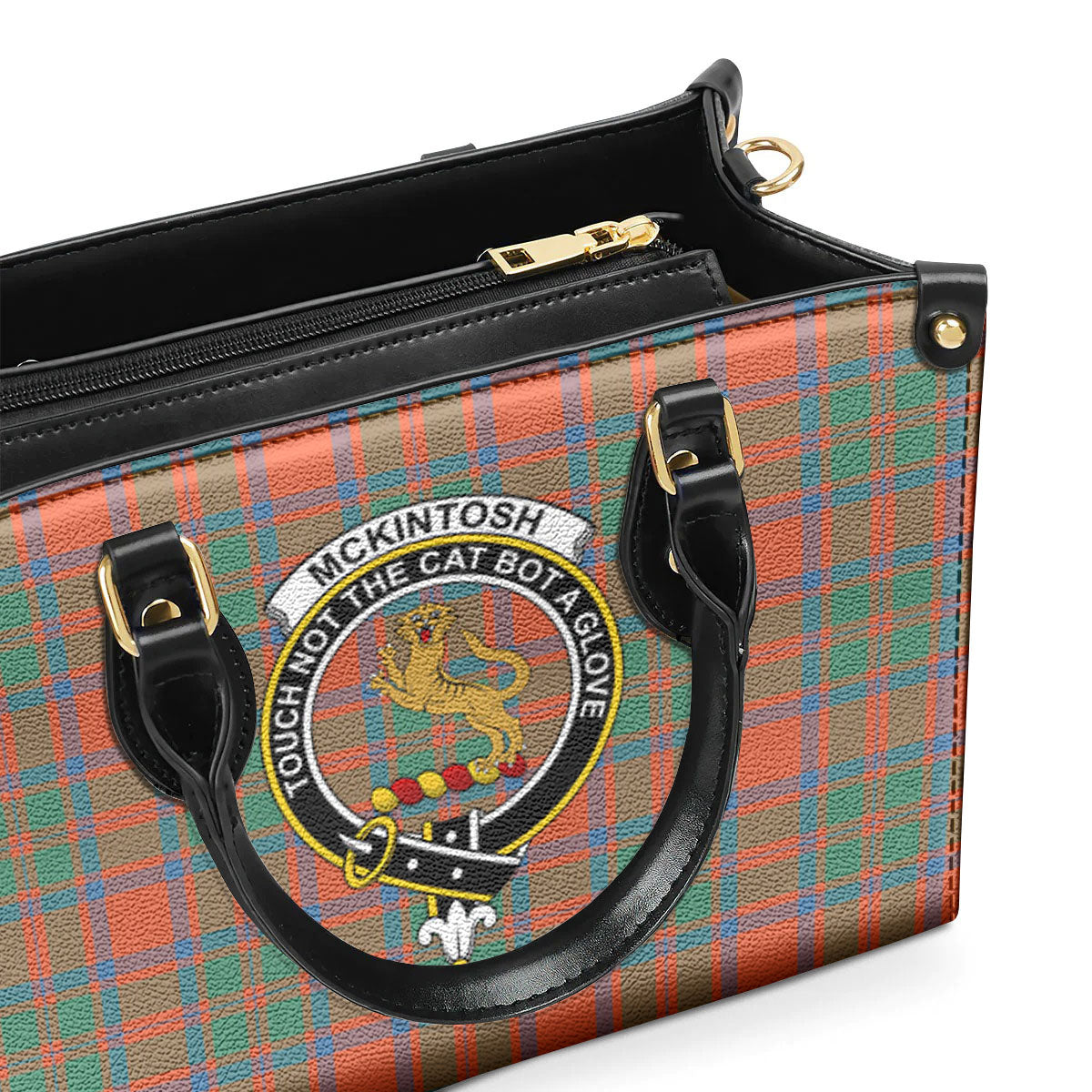 McKintosh Ancient Tartan Crest Leather Handbag
