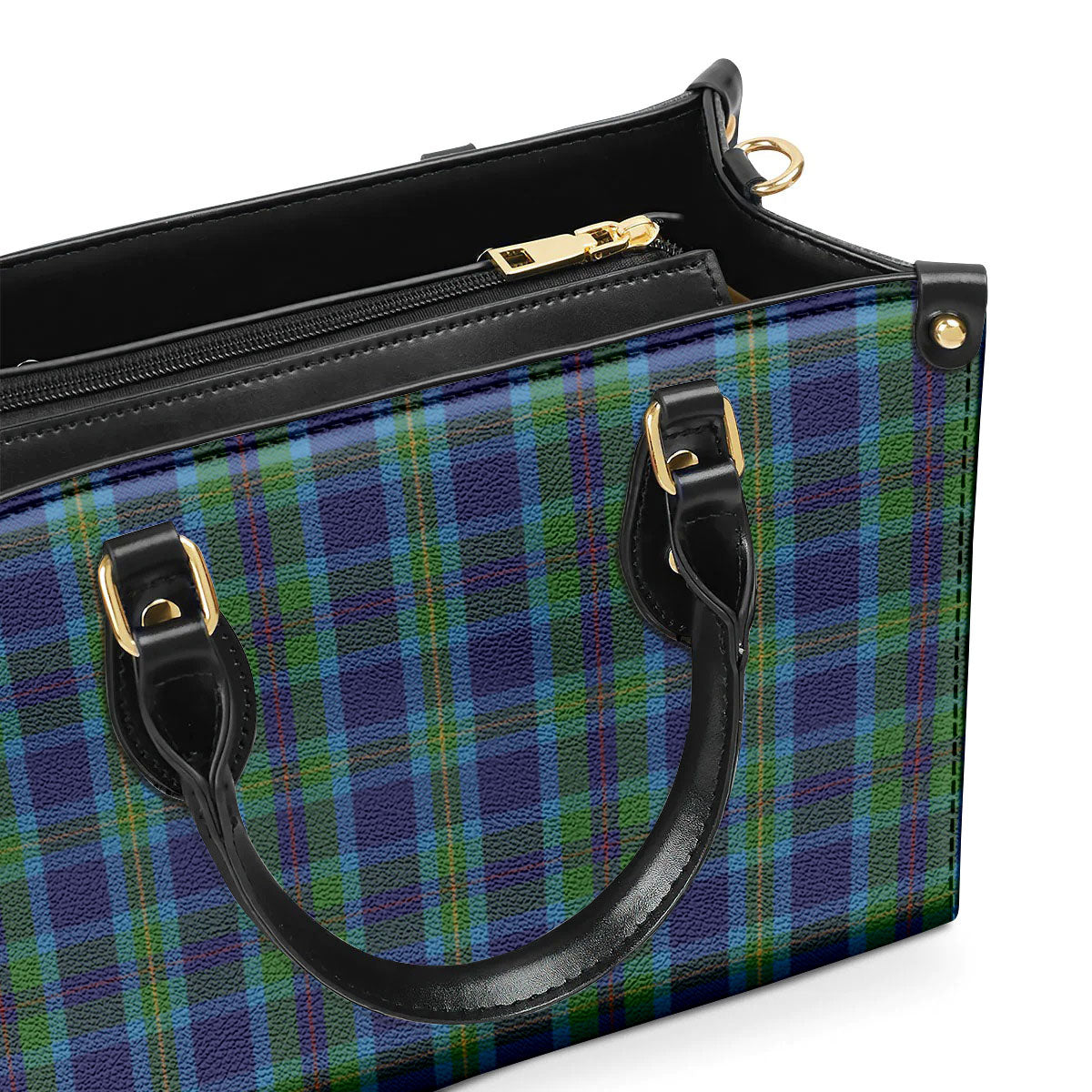 Miller Tartan Crest Leather Handbag