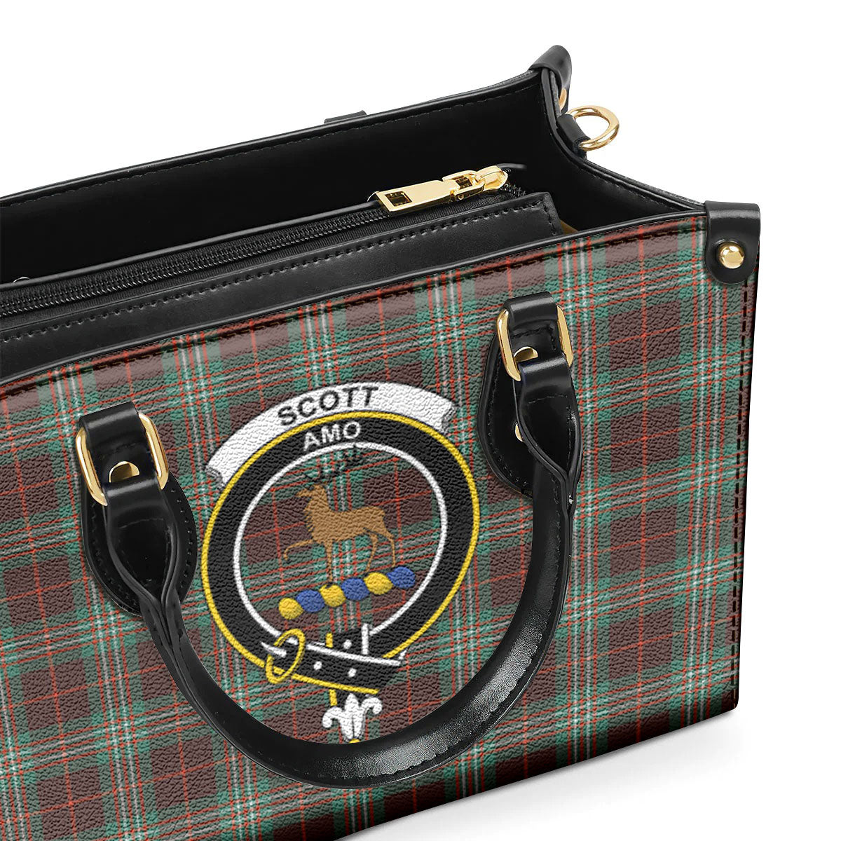 Scott Brown Ancient Tartan Crest Leather Handbag