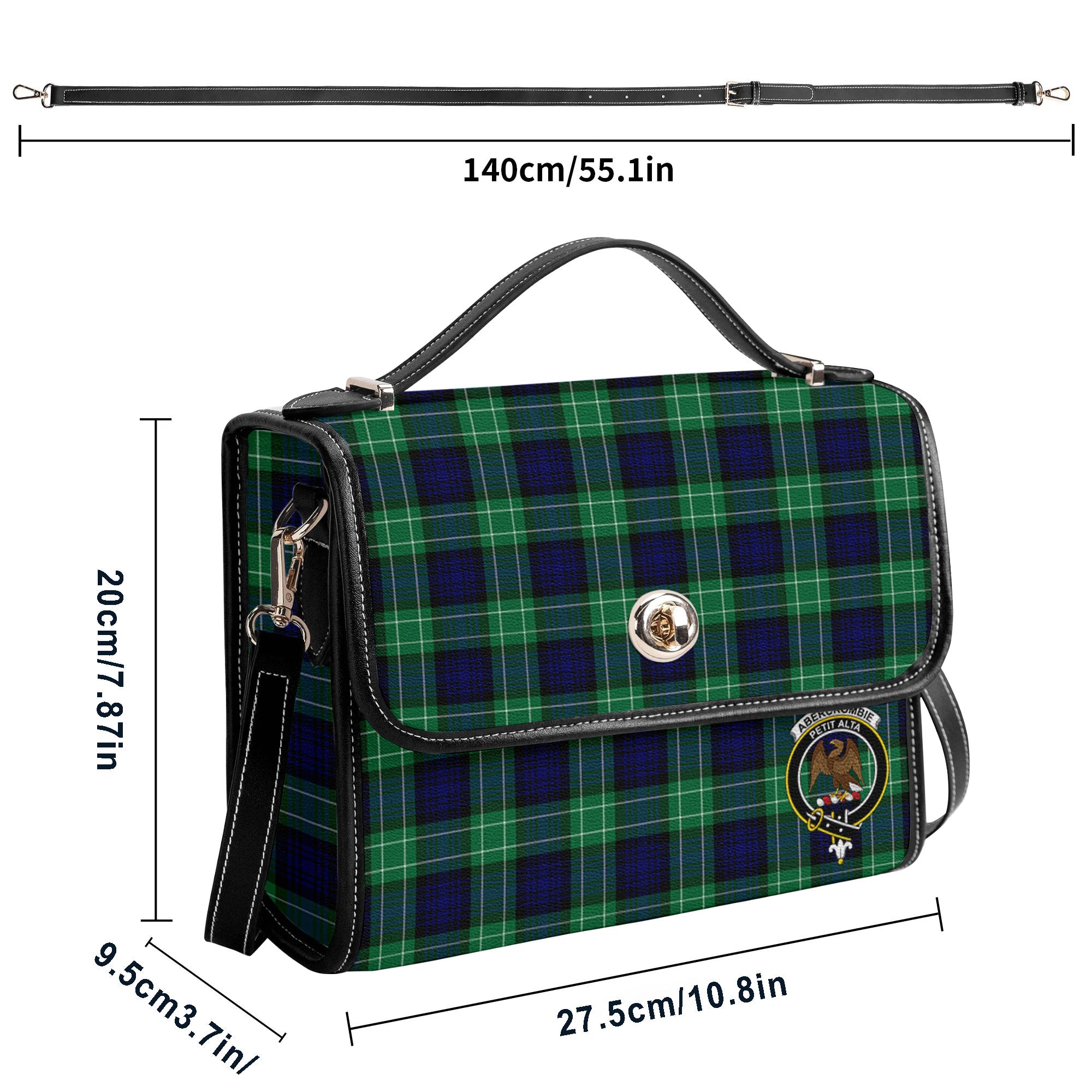 Abercrombie Tartan Crest Satchel Bag