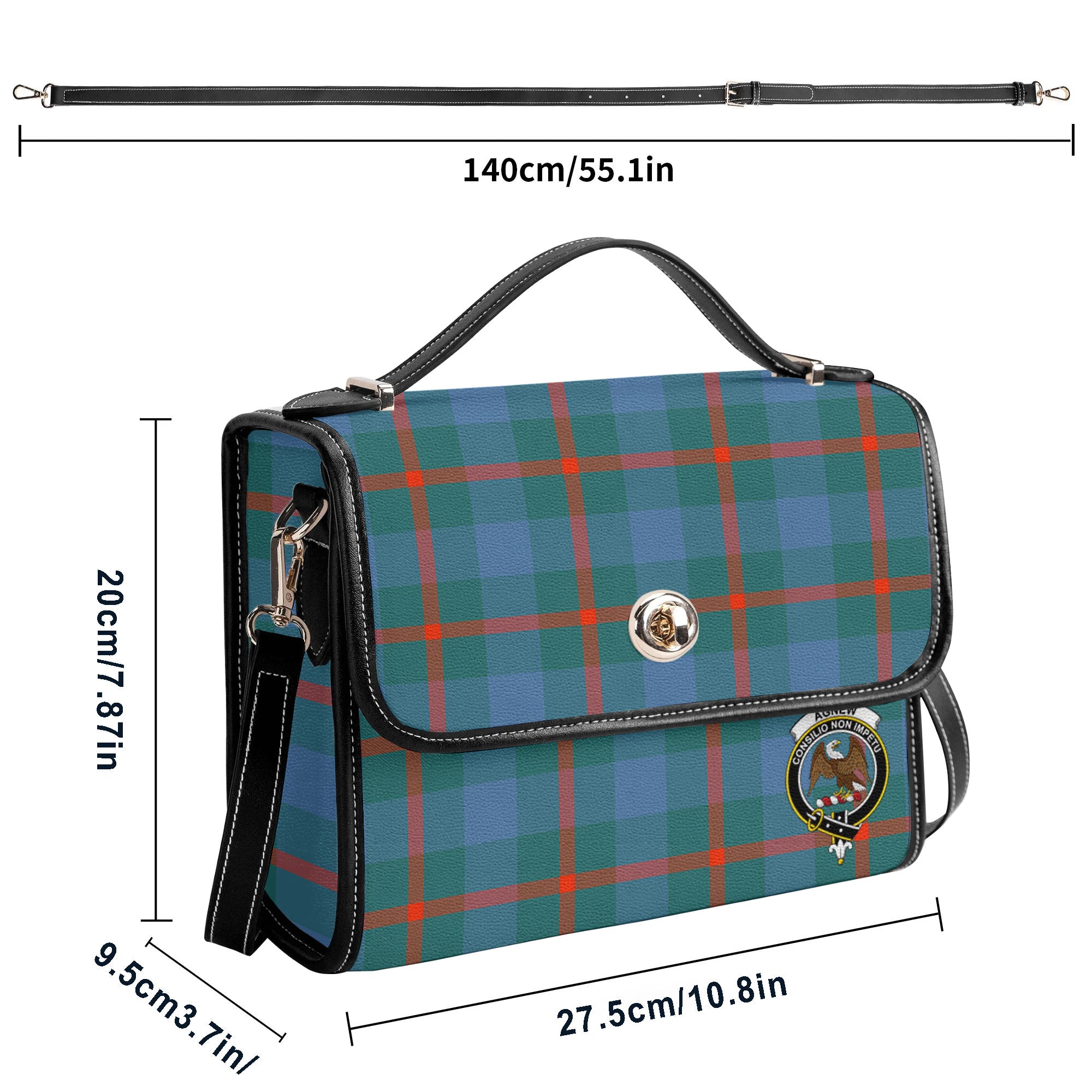 Agnew Ancient Tartan Crest Satchel Bag