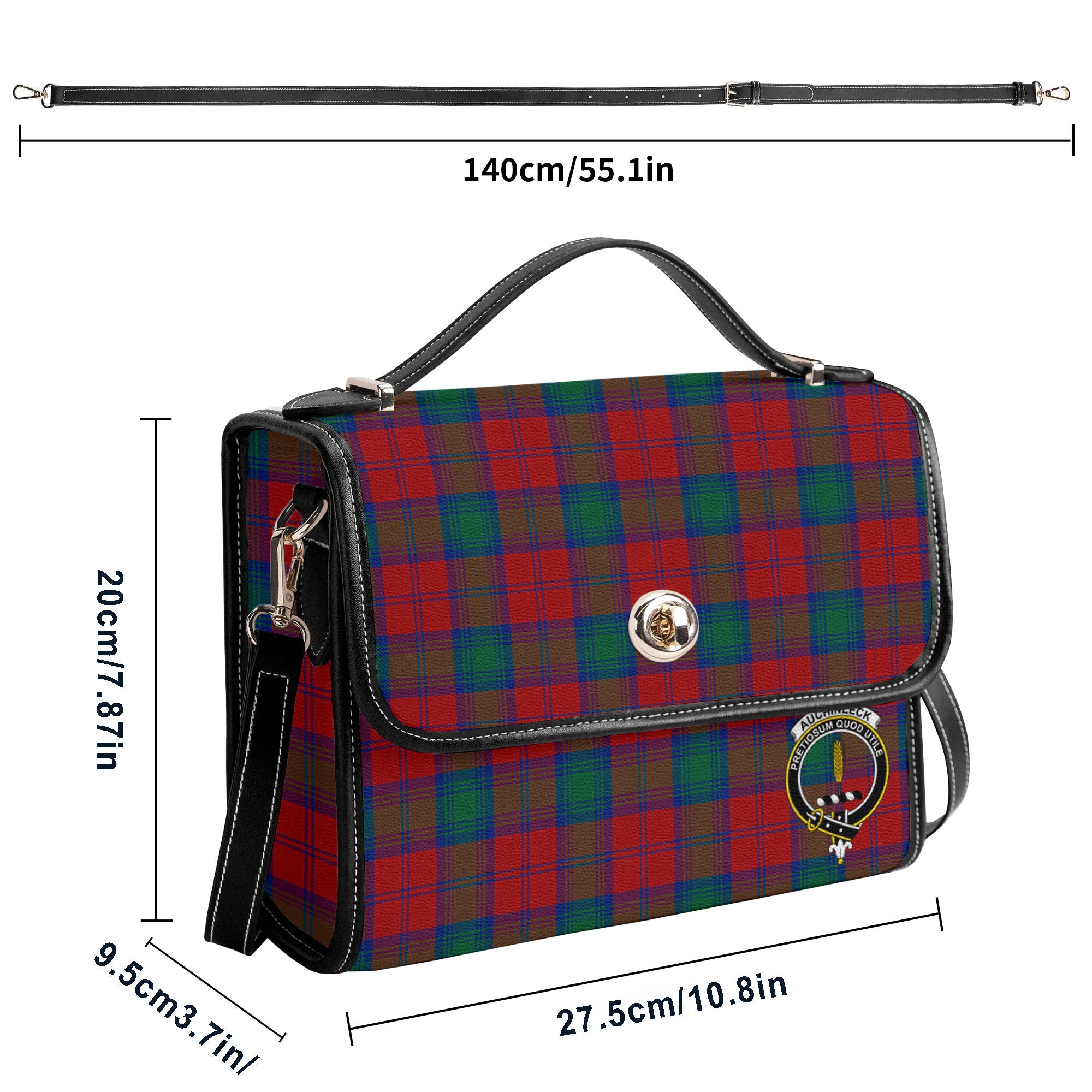 Auchinleck Tartan Crest Satchel Bag