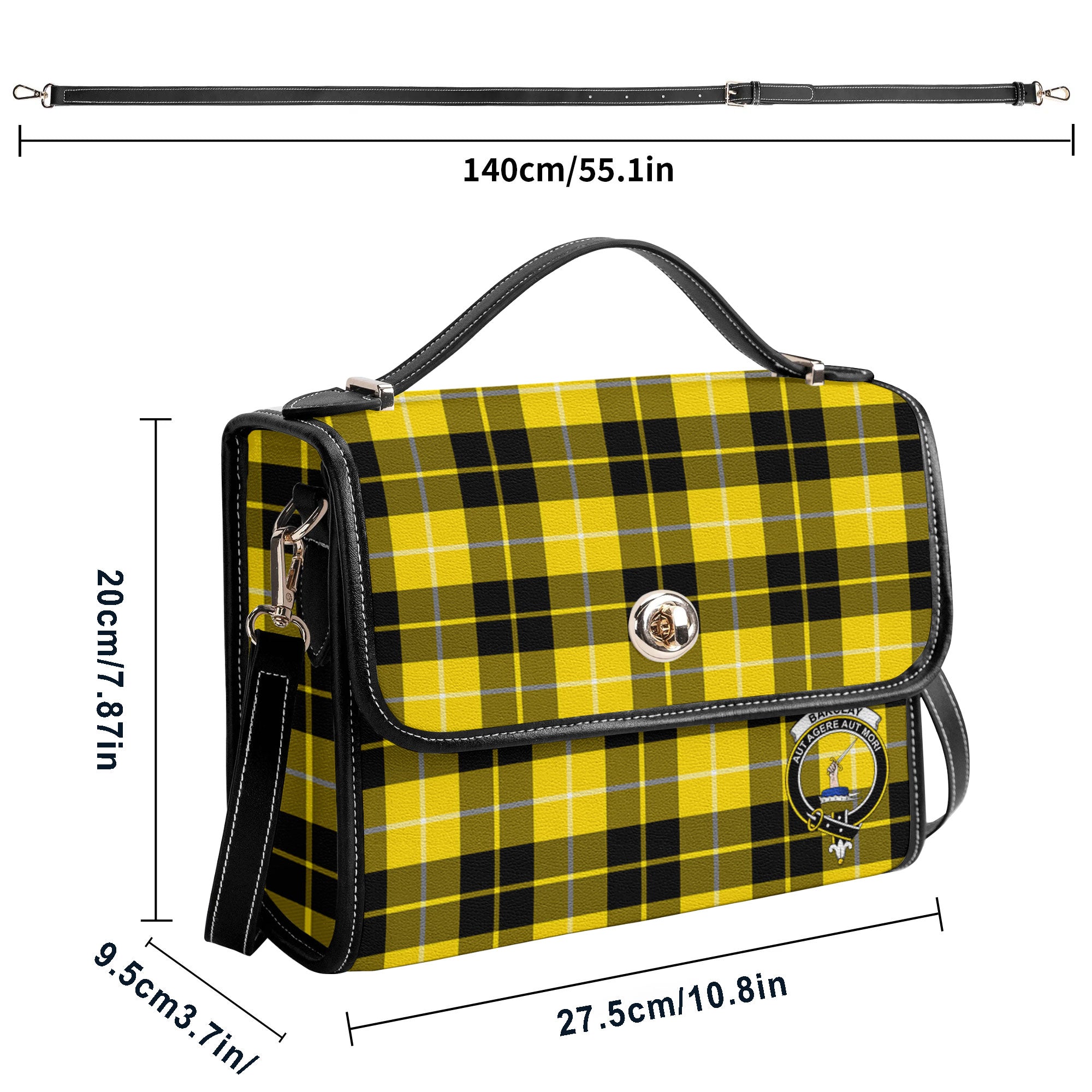 Barclay Dress Modern Tartan Crest Satchel Bag
