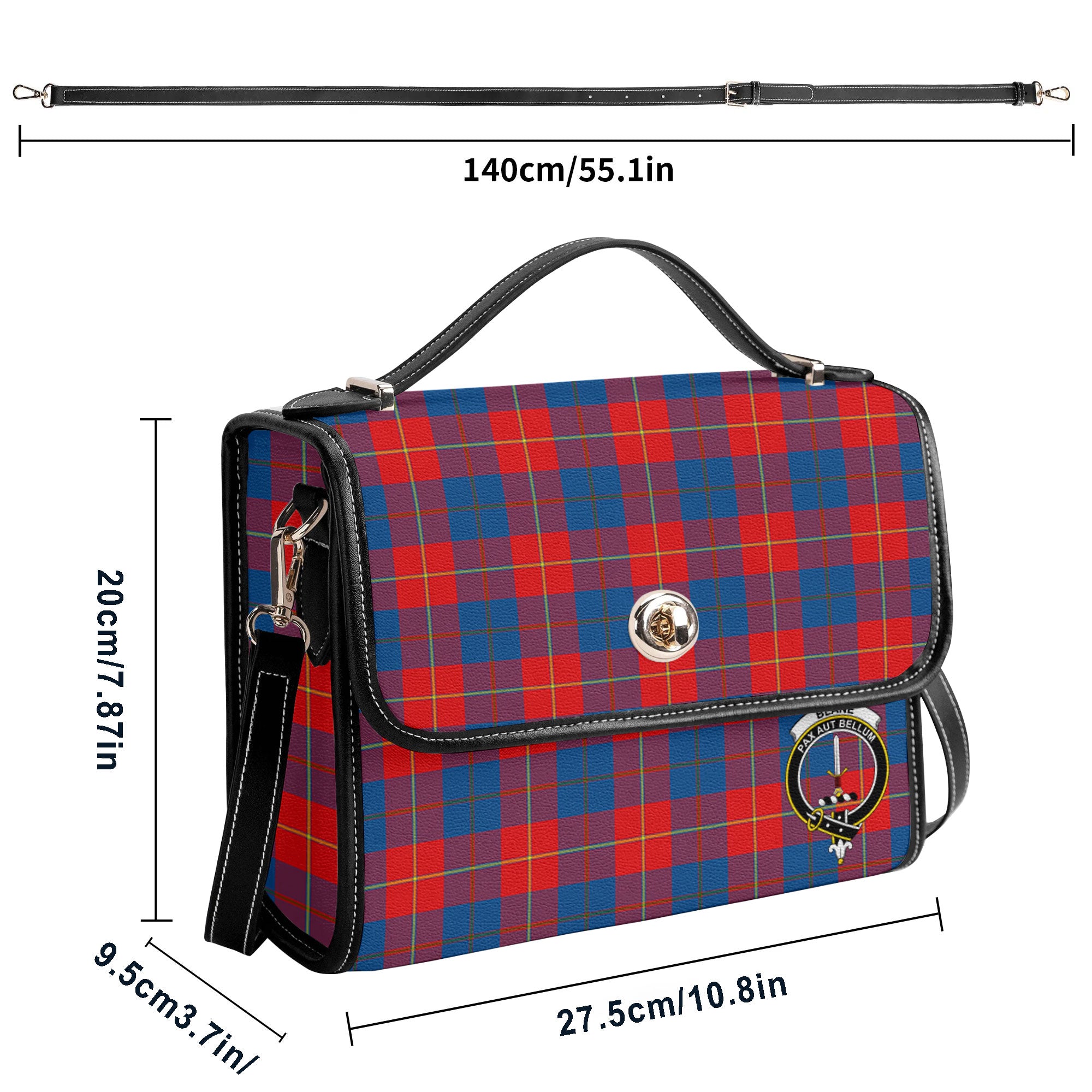 Blane Tartan Crest Satchel Bag