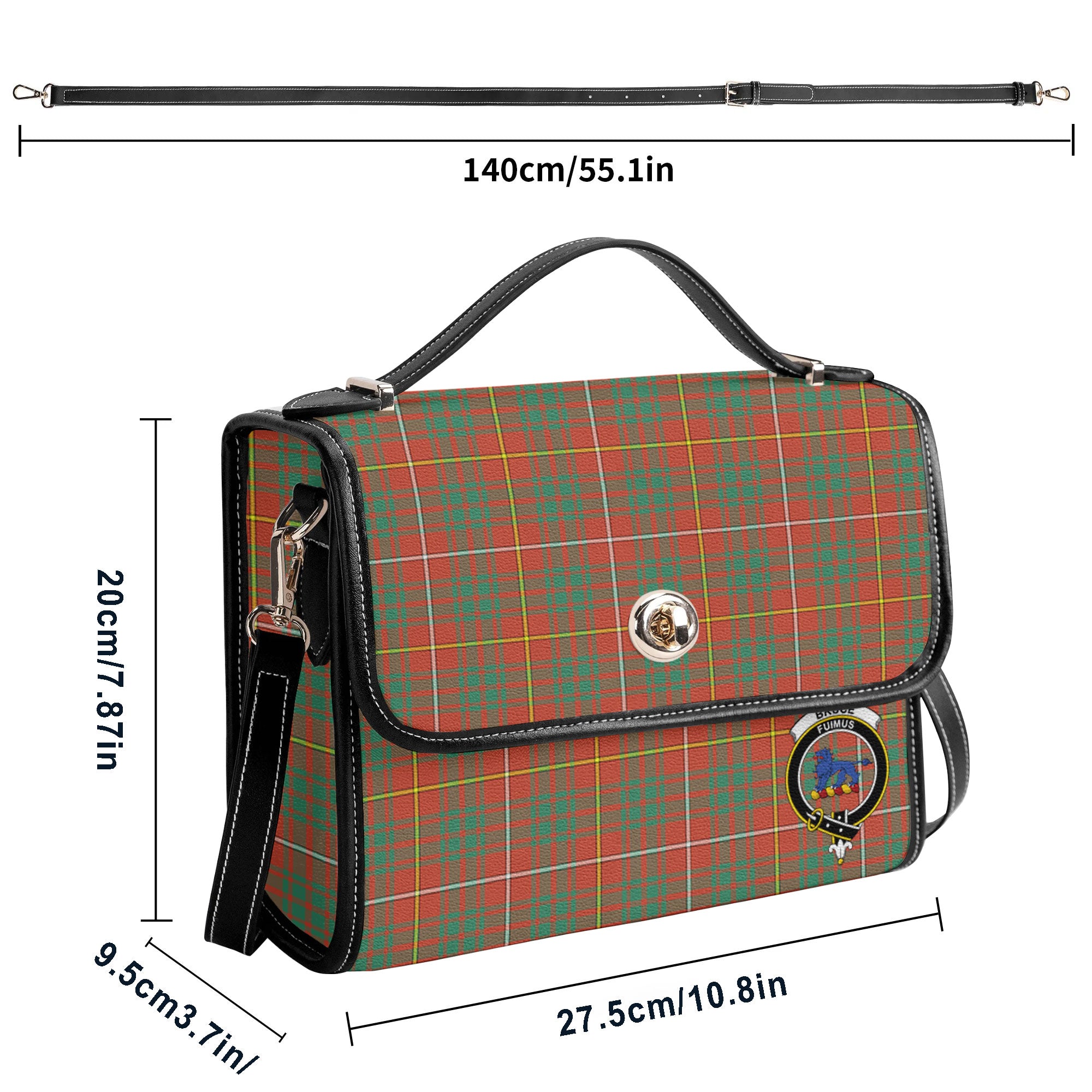 Bruce Ancient Tartan Crest Satchel Bag