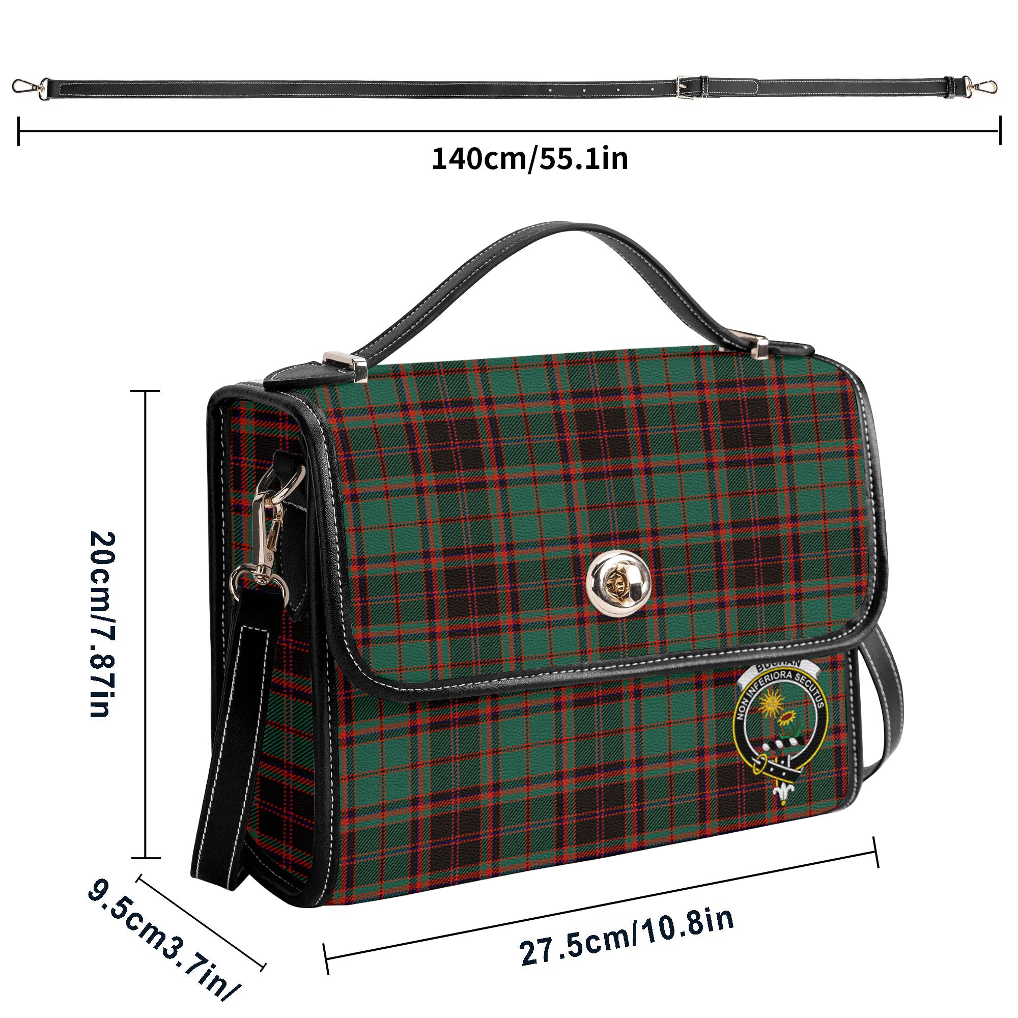 Buchan Ancient Tartan Crest Satchel Bag