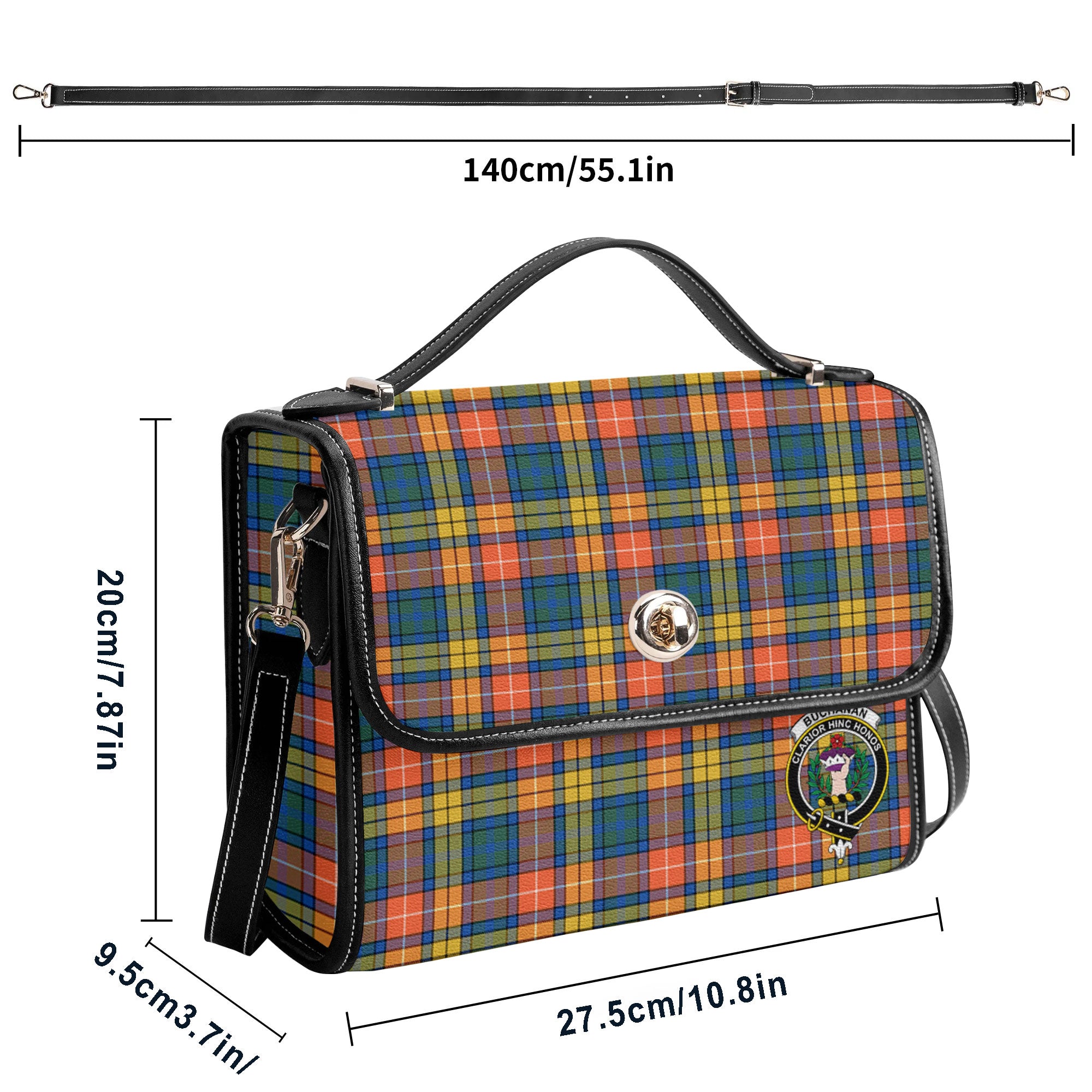 Buchanan Ancient Tartan Crest Satchel Bag