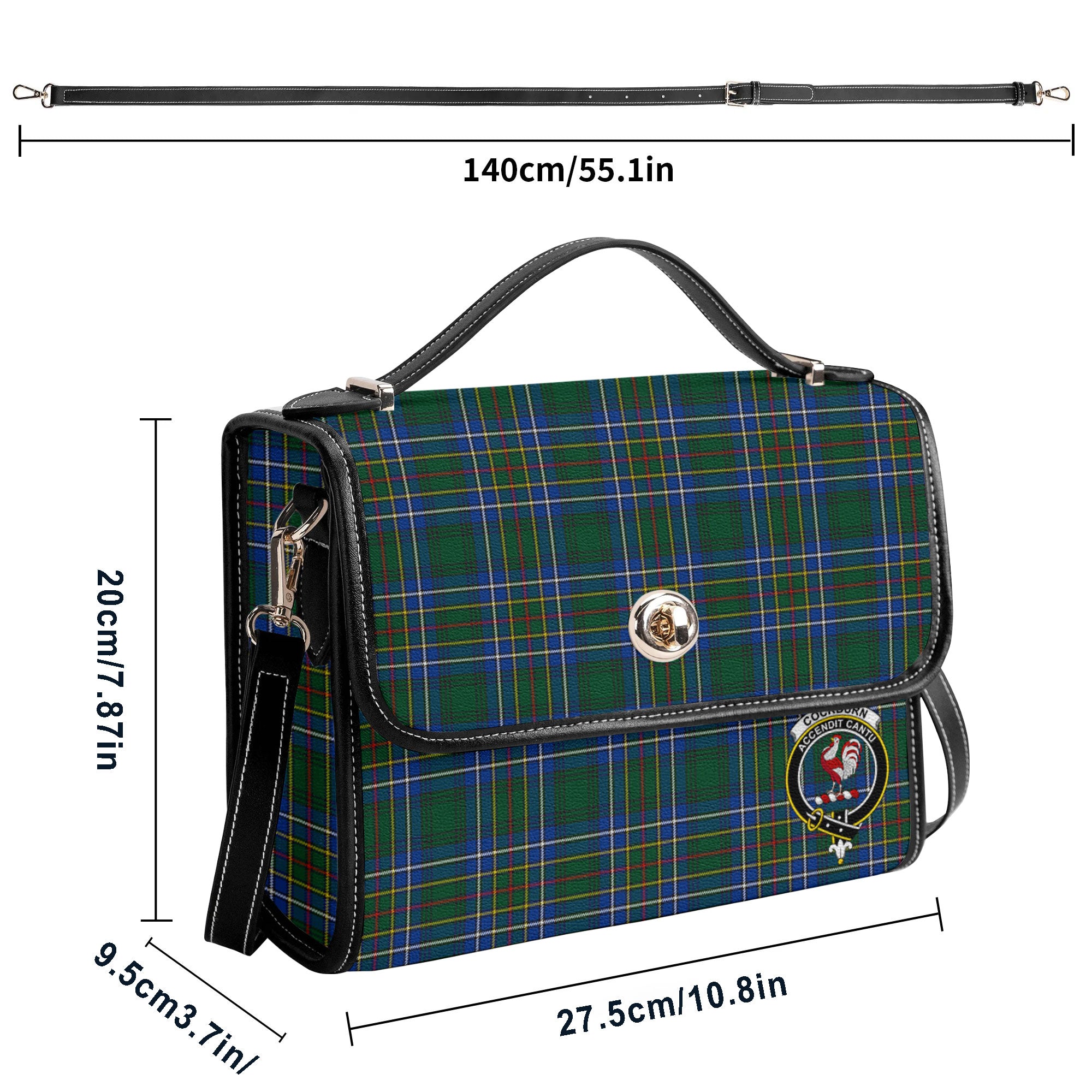 Cockburn Ancient Tartan Crest Satchel Bag