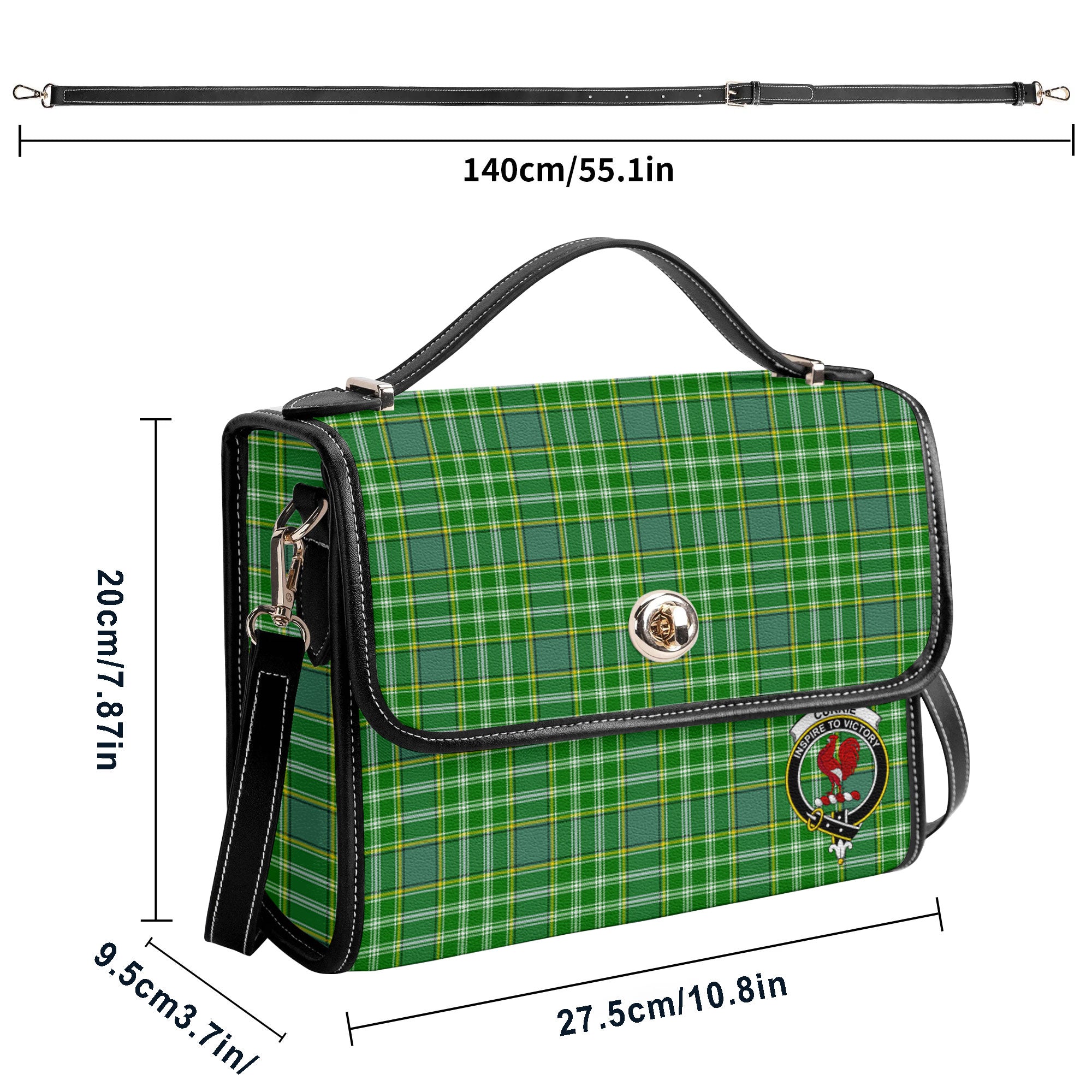 Currie Tartan Crest Satchel Bag