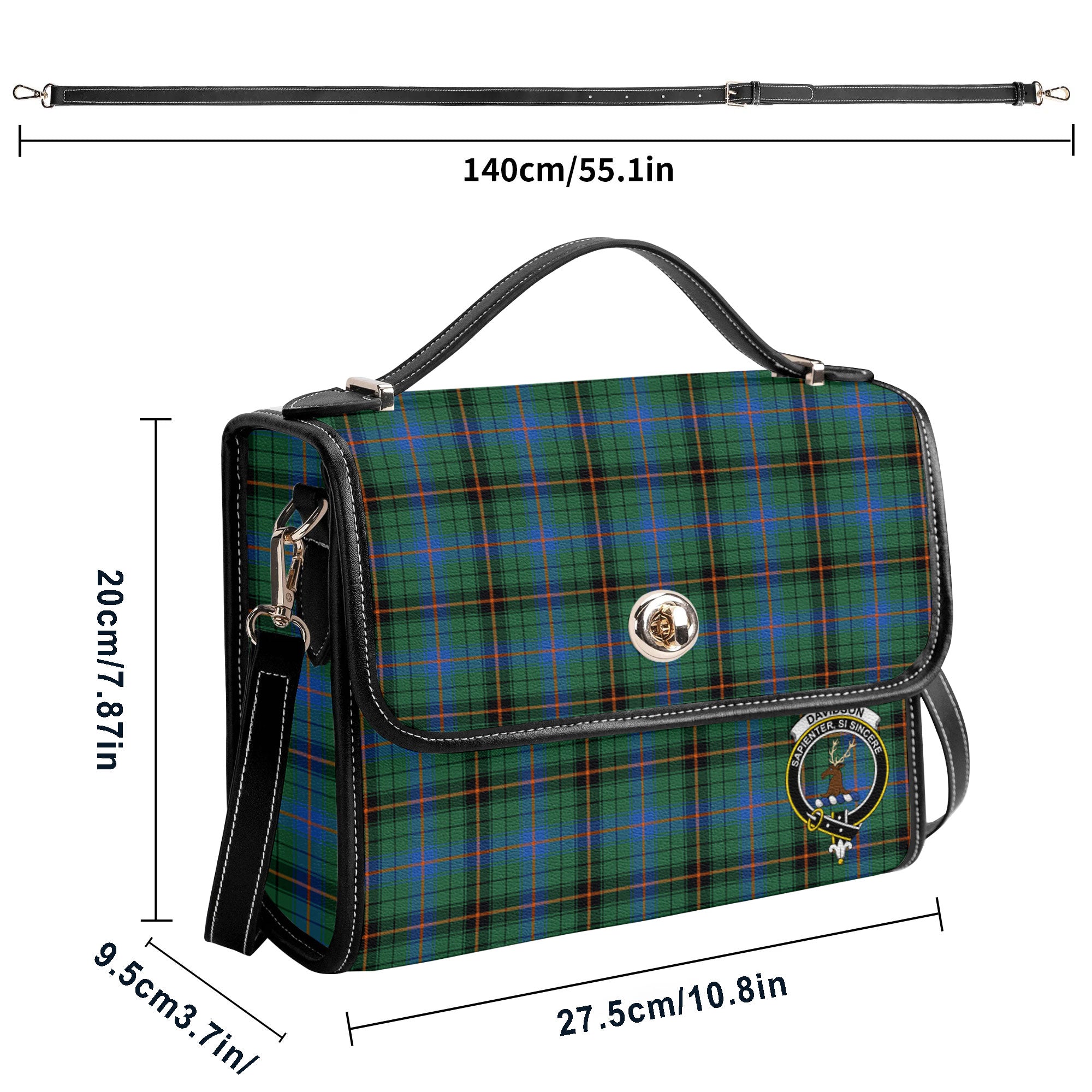 Davidson Ancient Tartan Crest Satchel Bag