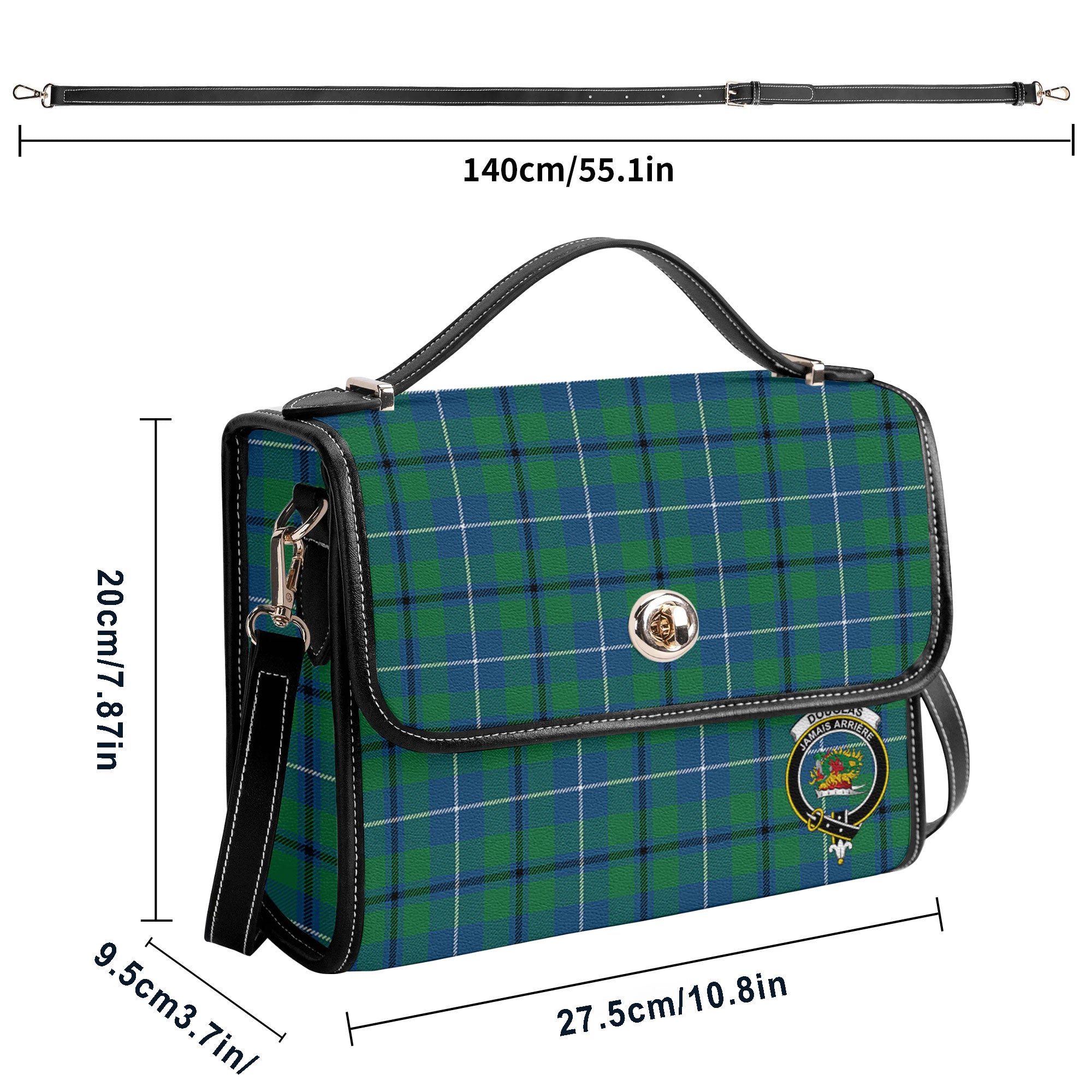 Douglas Ancient Tartan Crest Satchel Bag