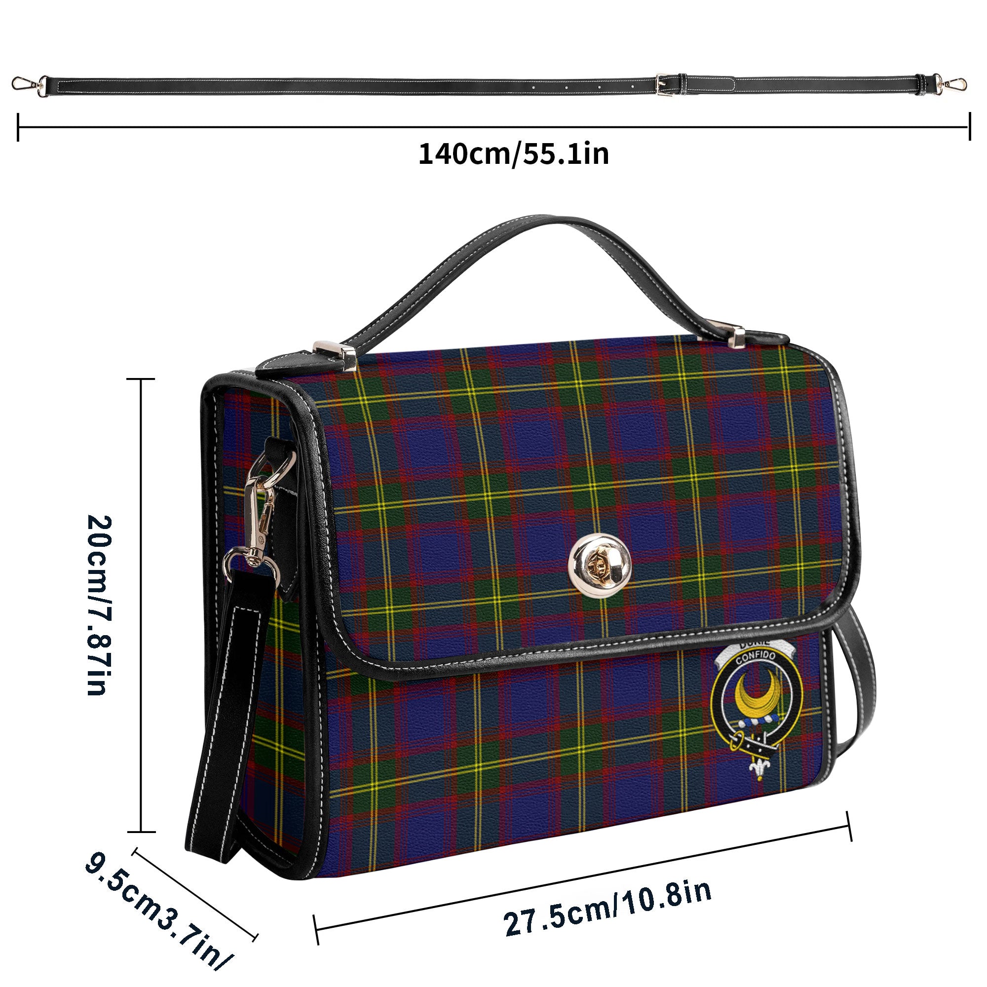 Durie Tartan Crest Satchel Bag