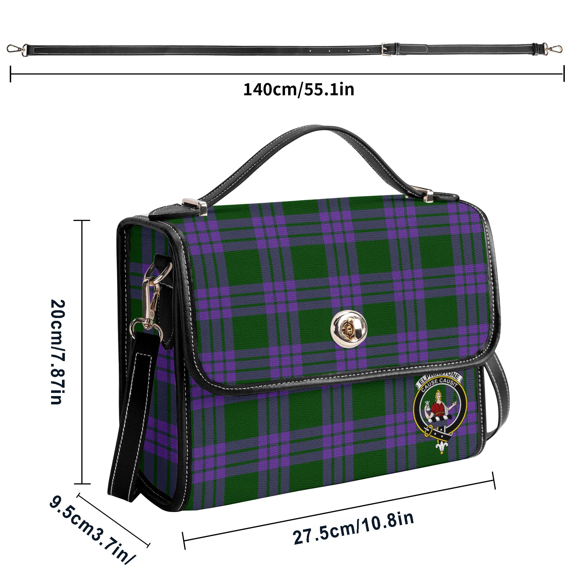 Elphinstone Tartan Crest Satchel Bag