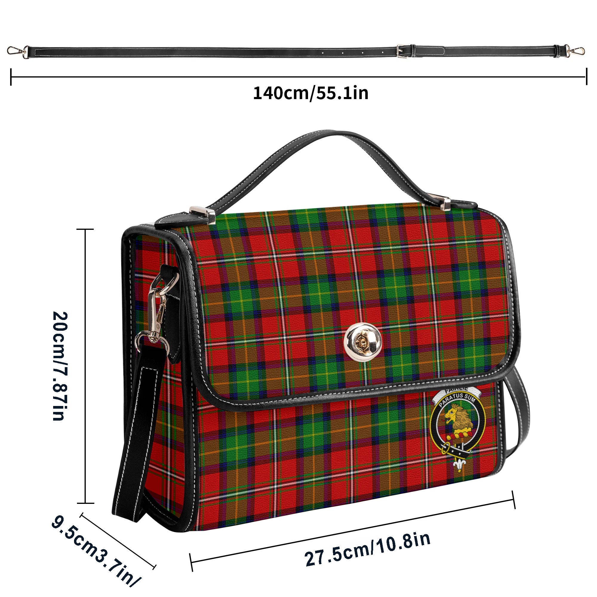 Fairlie Tartan Crest Satchel Bag