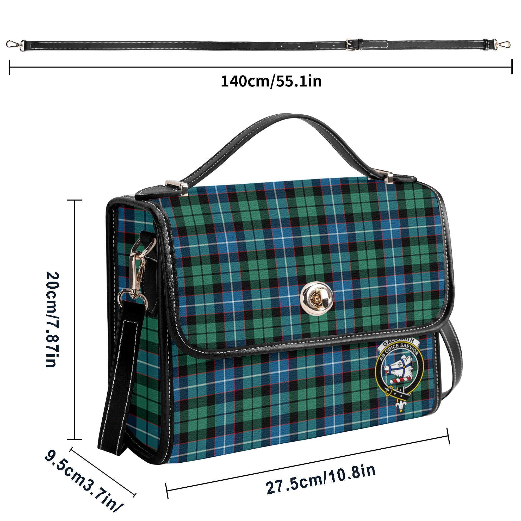 Galbraith Ancient Tartan Crest Satchel Bag