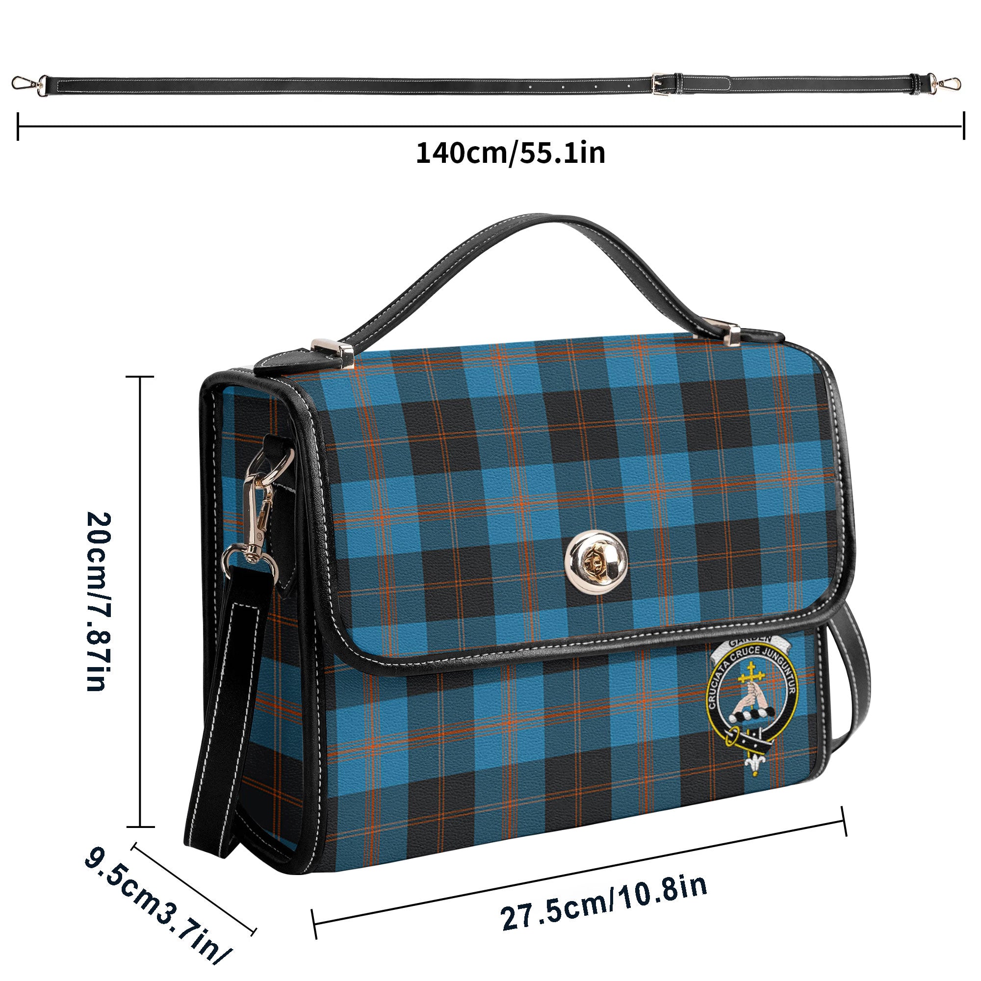 Garden Tartan Crest Satchel Bag