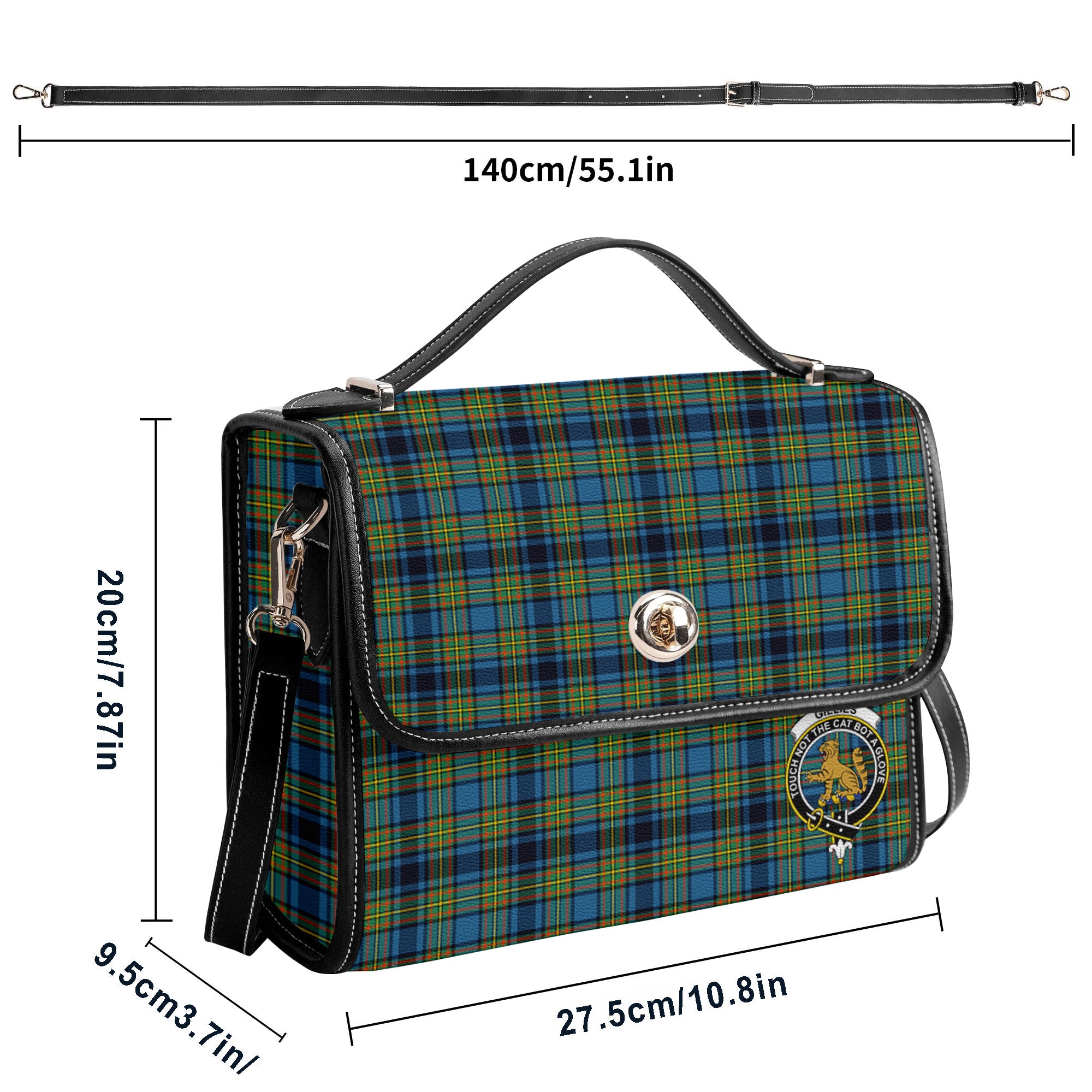 Gillies Ancient Tartan Crest Satchel Bag