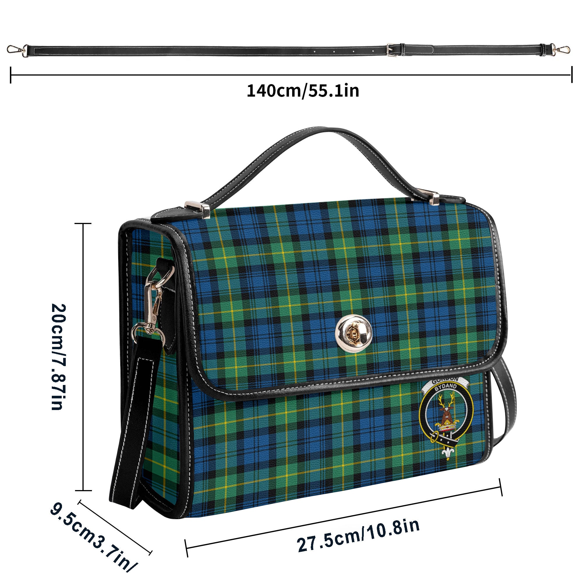 Gordon Ancient Tartan Crest Satchel Bag
