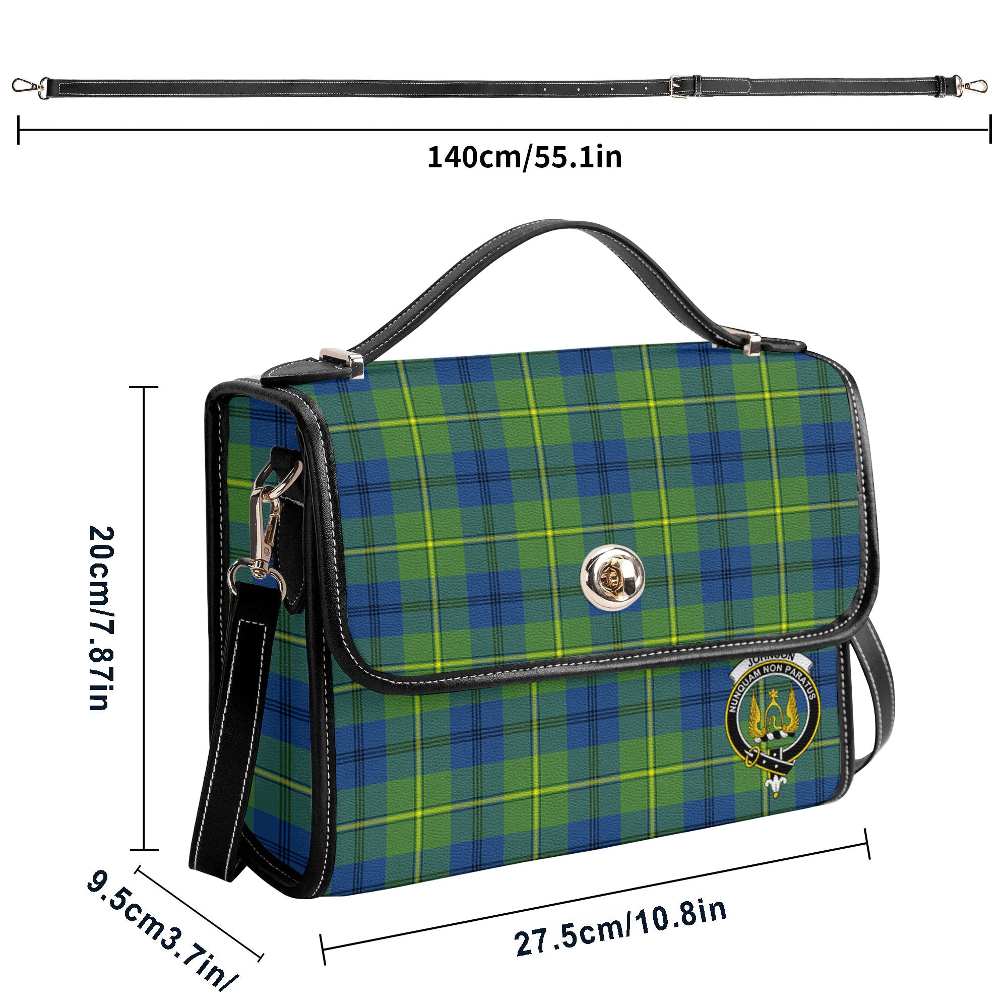 Johnson Ancient Tartan Crest Satchel Bag