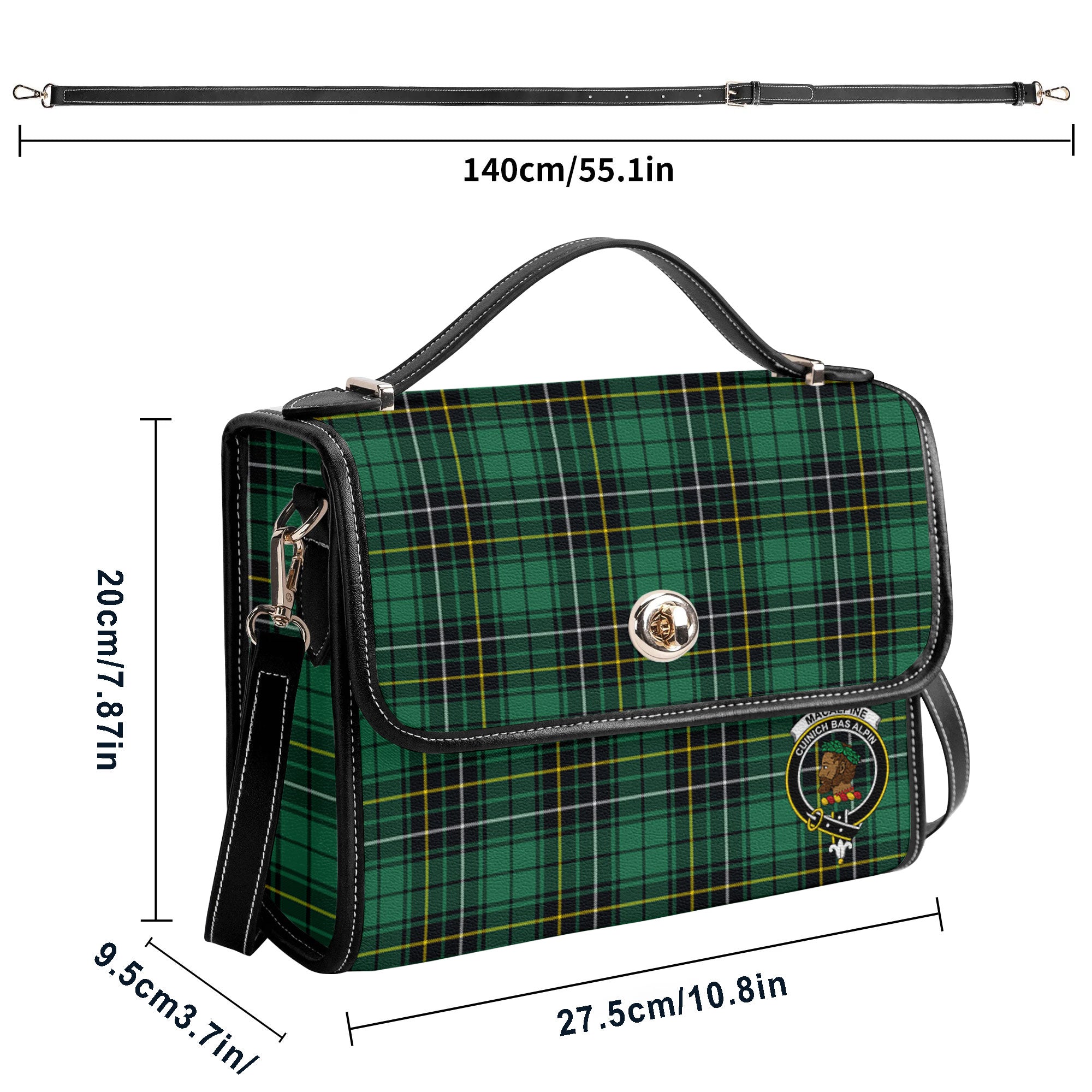 MacAlpine Ancient Tartan Crest Satchel Bag