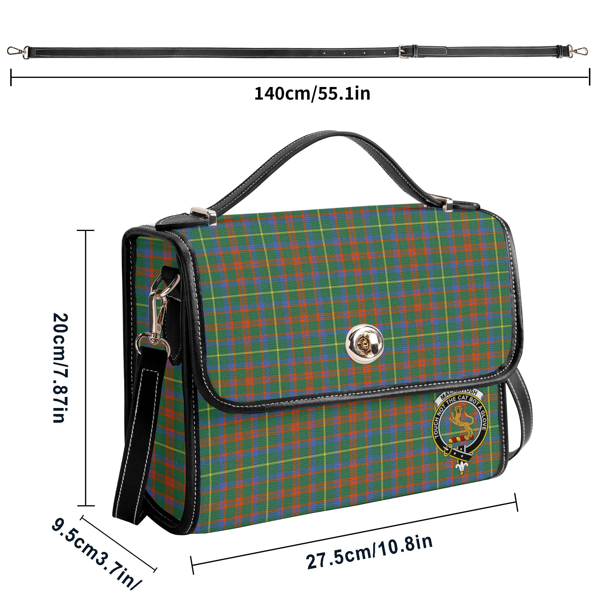 MacKintosh Hunting Ancient Tartan Crest Satchel Bag