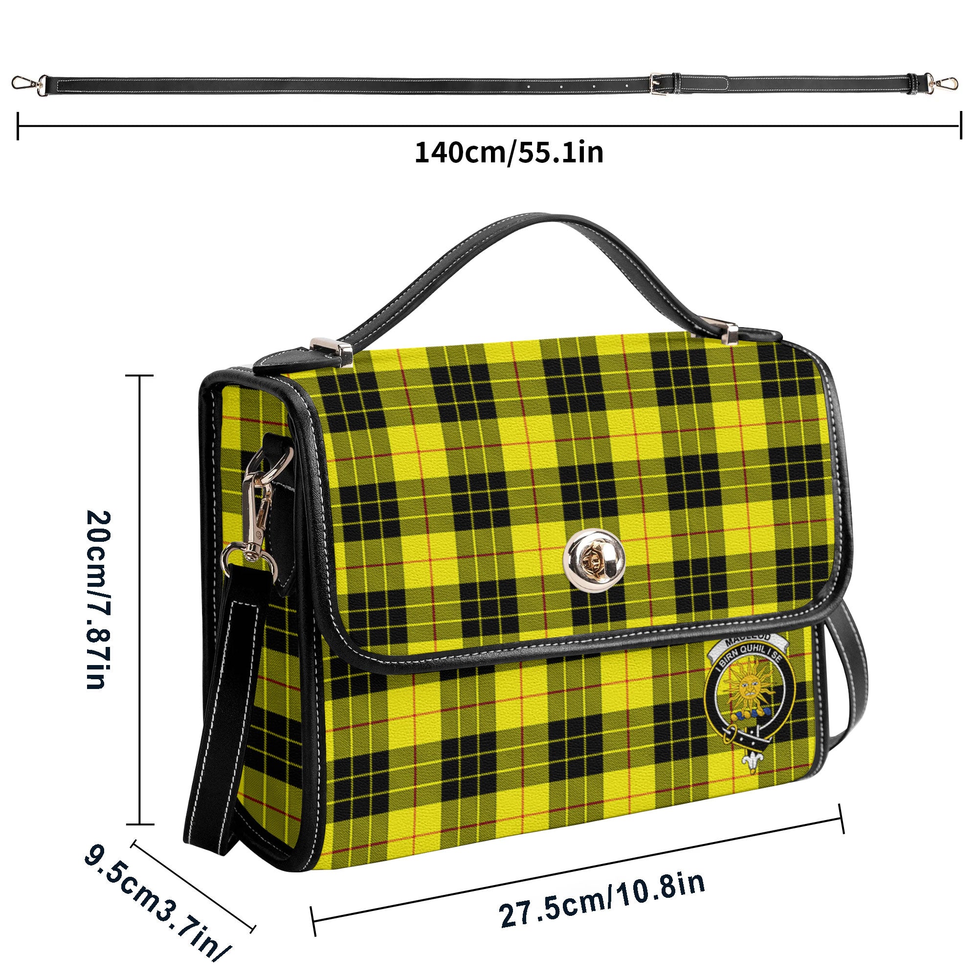 MacLeod of Lewis Modern Tartan Crest Satchel Bag