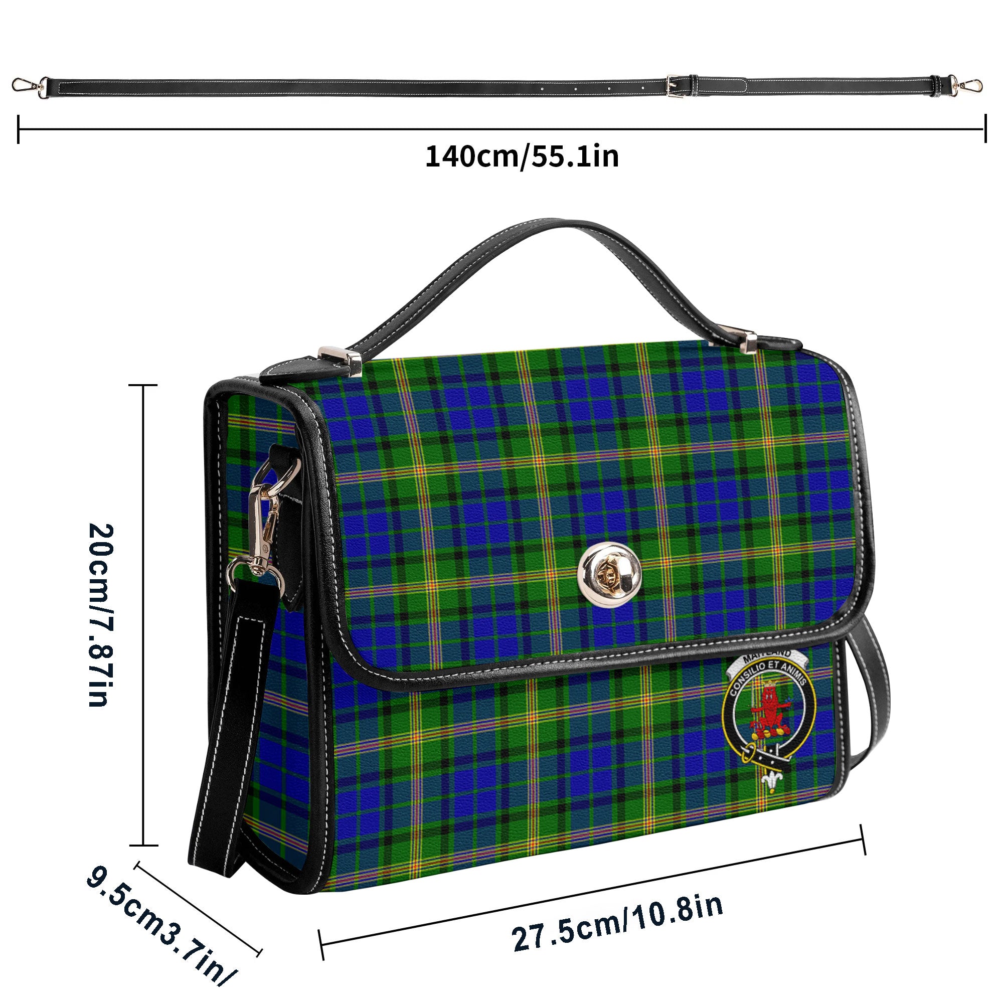 Maitland Tartan Crest Satchel Bag
