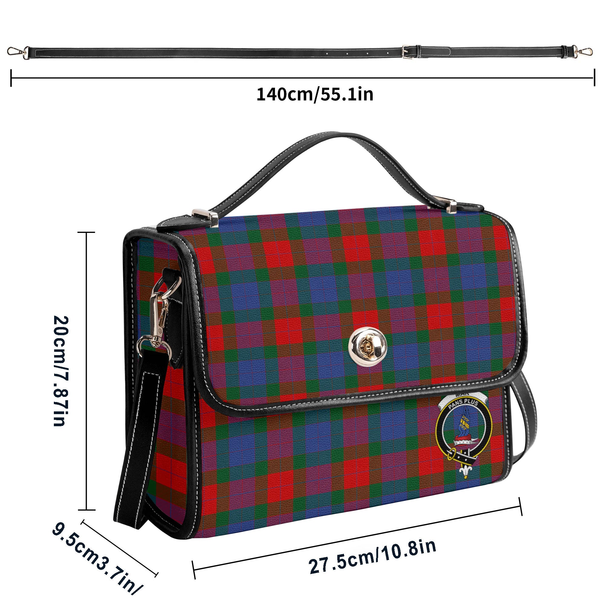 Mar Tartan Crest Satchel Bag