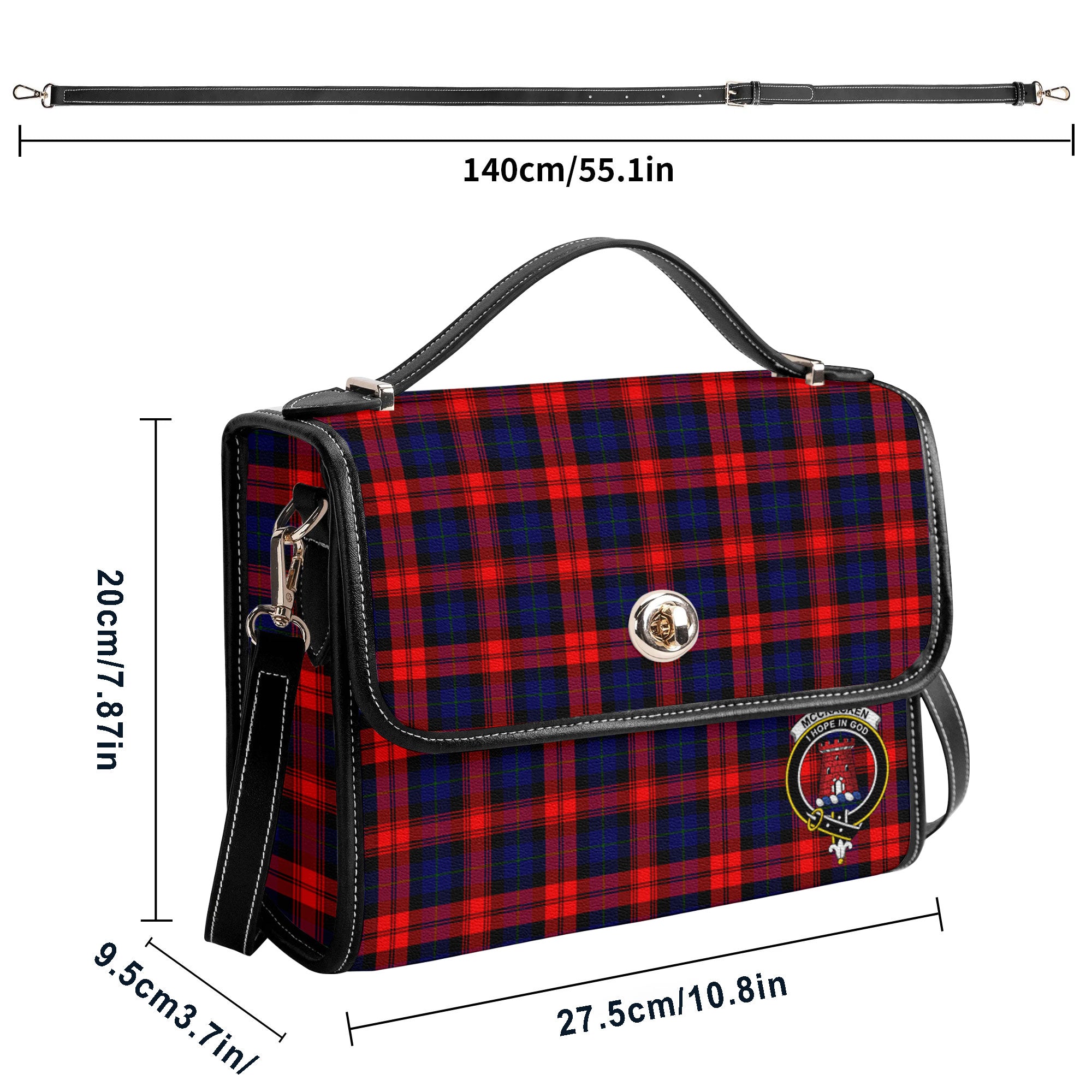 McCracken Tartan Crest Satchel Bag